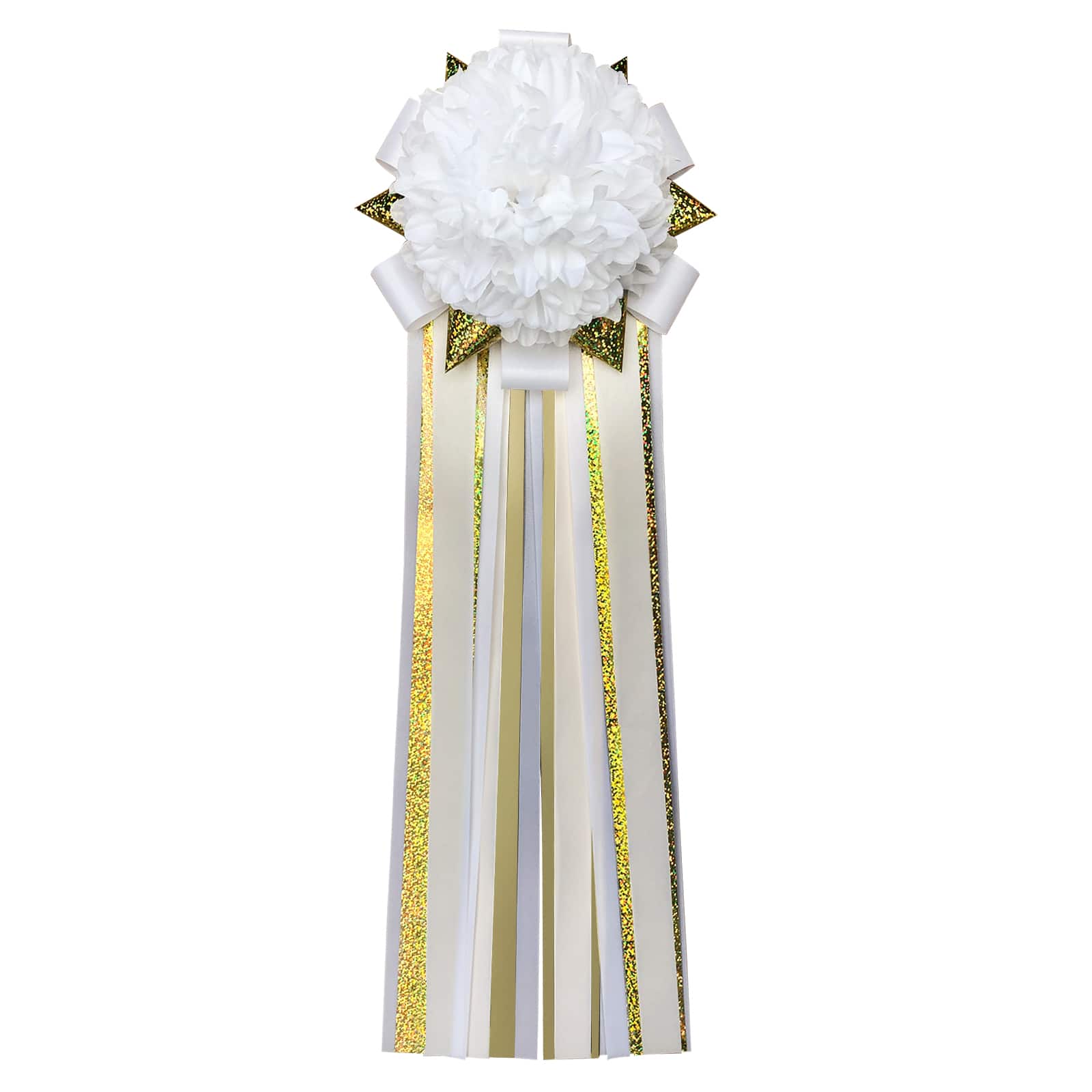 22" White & Gold Single Homecoming Garter by Celebrate It™