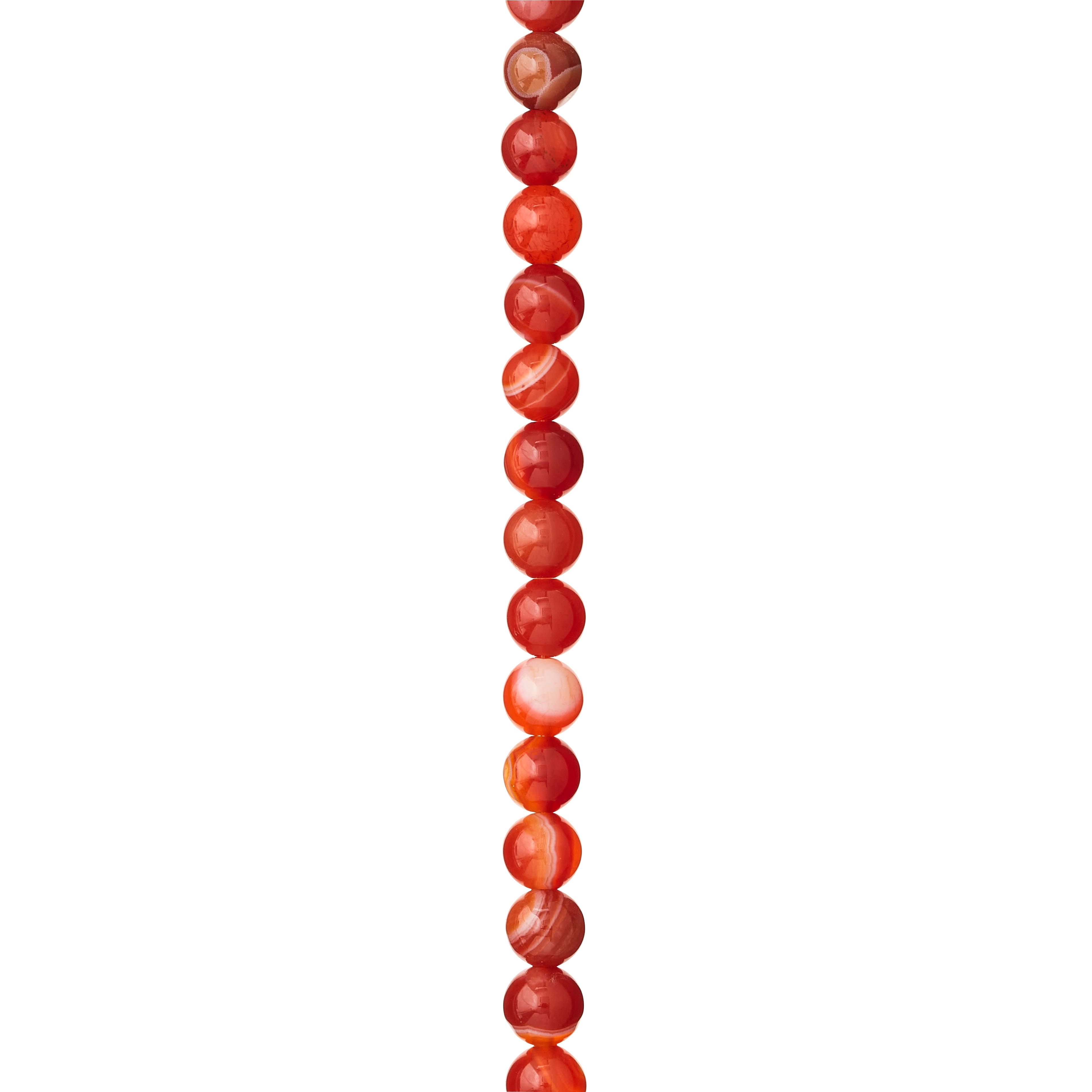 12 Pack:  Amber Banded Agate Round Beads, 6mm by Bead Landing™