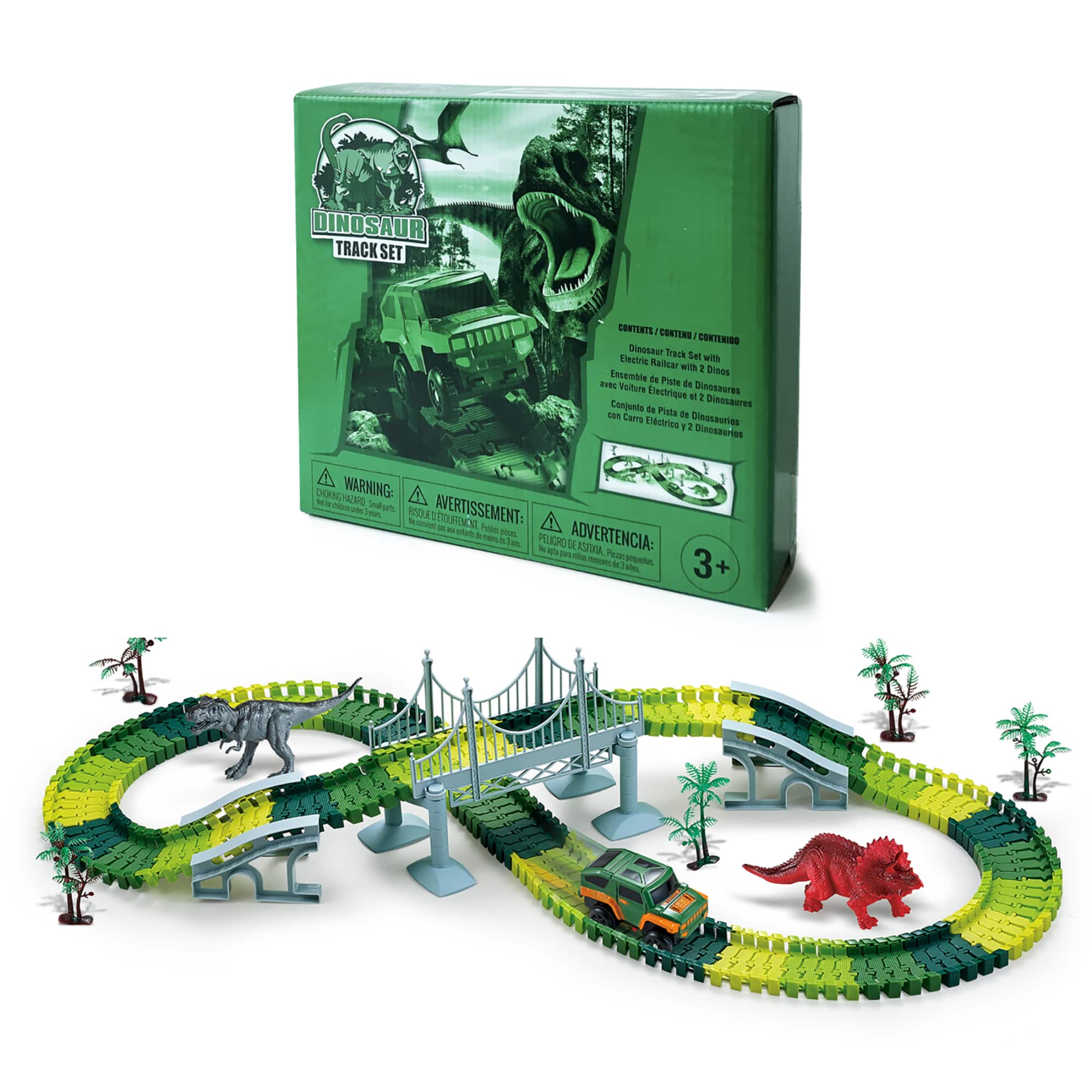 The Bubble Factory Dinosaur Flexible Track Set