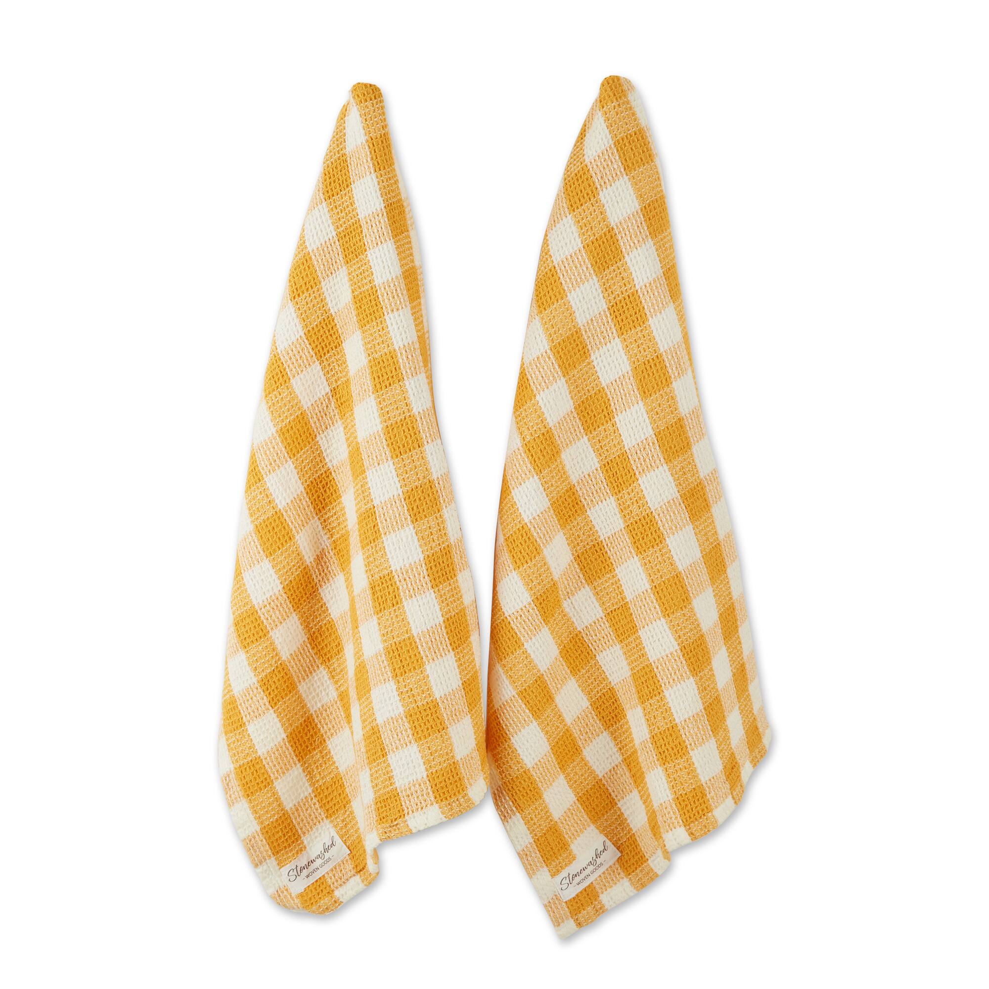 DII® Checker Washed Waffle Dish Towels