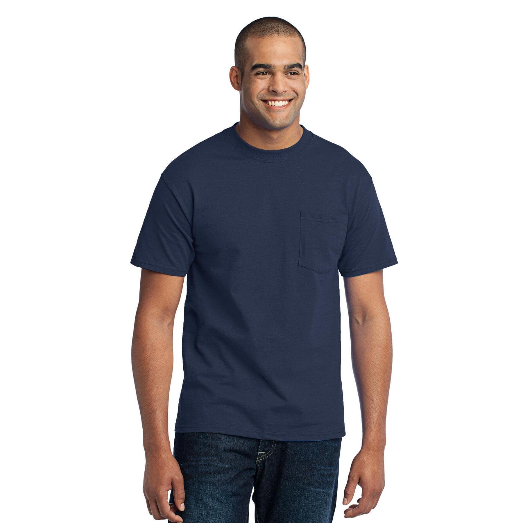Port & Company® Core Blend Pocket Adult Tall Tee