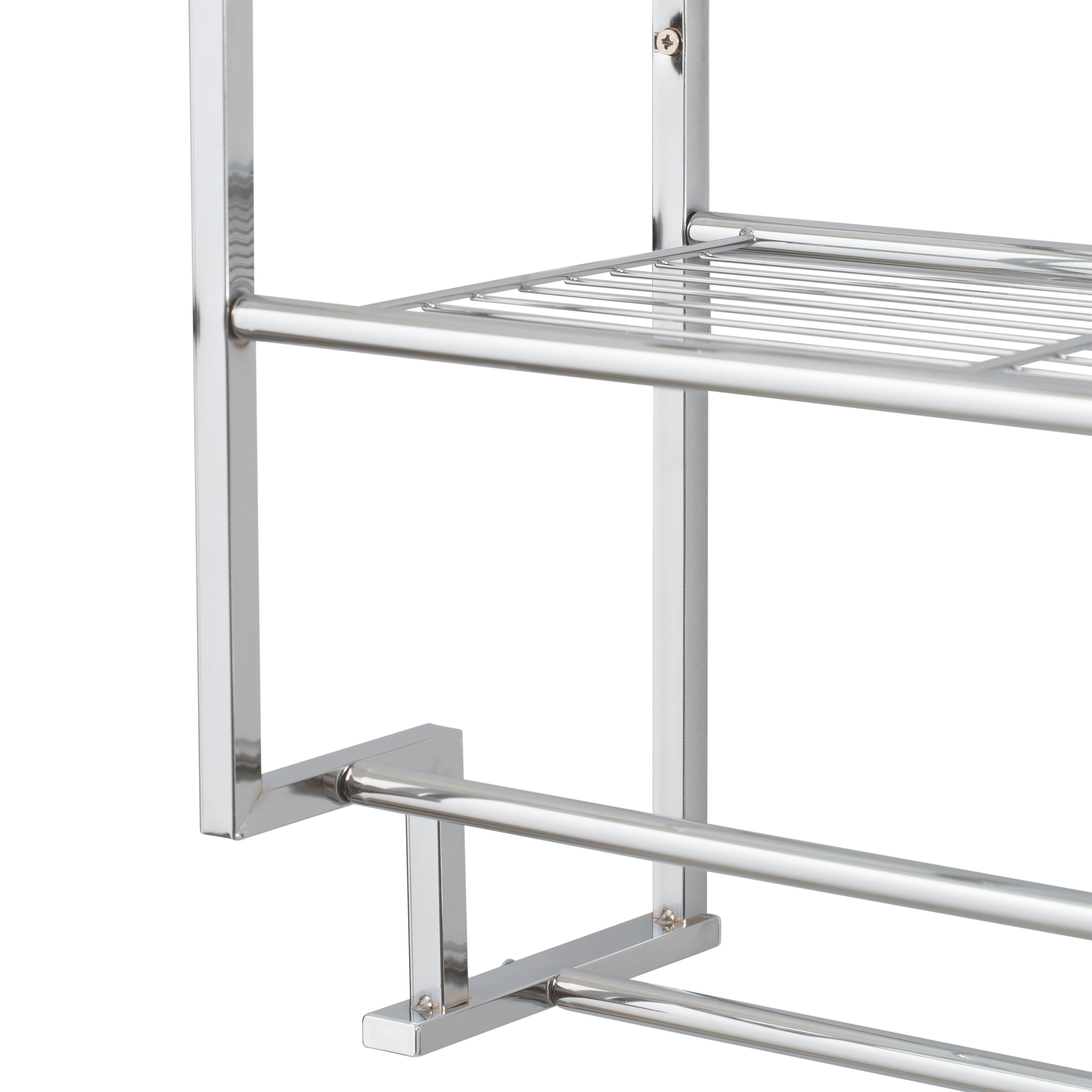 Organize It All 2-Tier Wall Mounted Shelf & Towel Rack