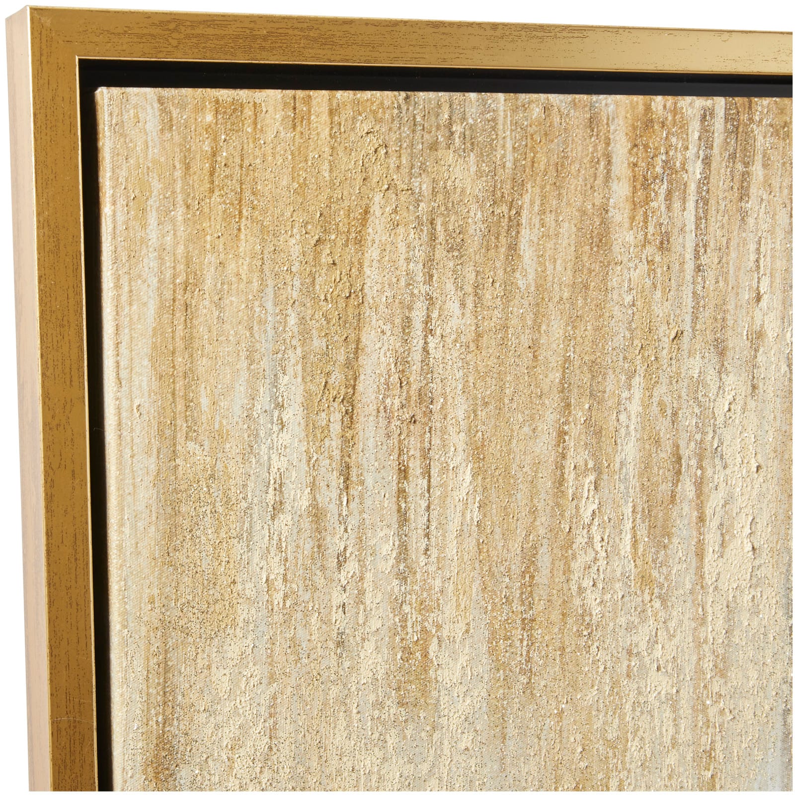 Gold Canvas Ombre Geode Framed Wall Art with Gold Frame Set of 3 32", 16", 16"