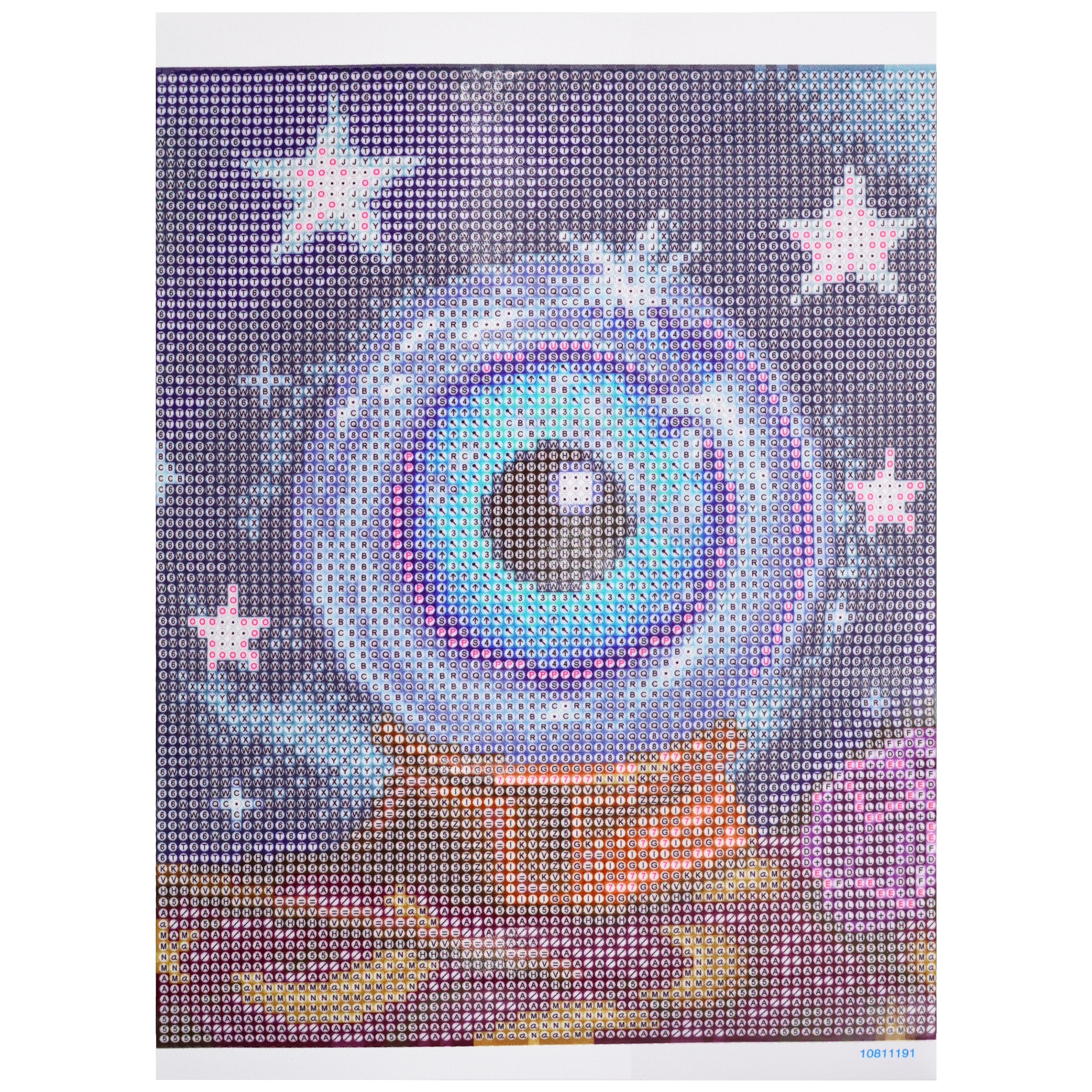 8" x 10" Crystal Ball with Blue Eyeball Diamond Art Kit with Magnetic Wood Frame by Make Market®