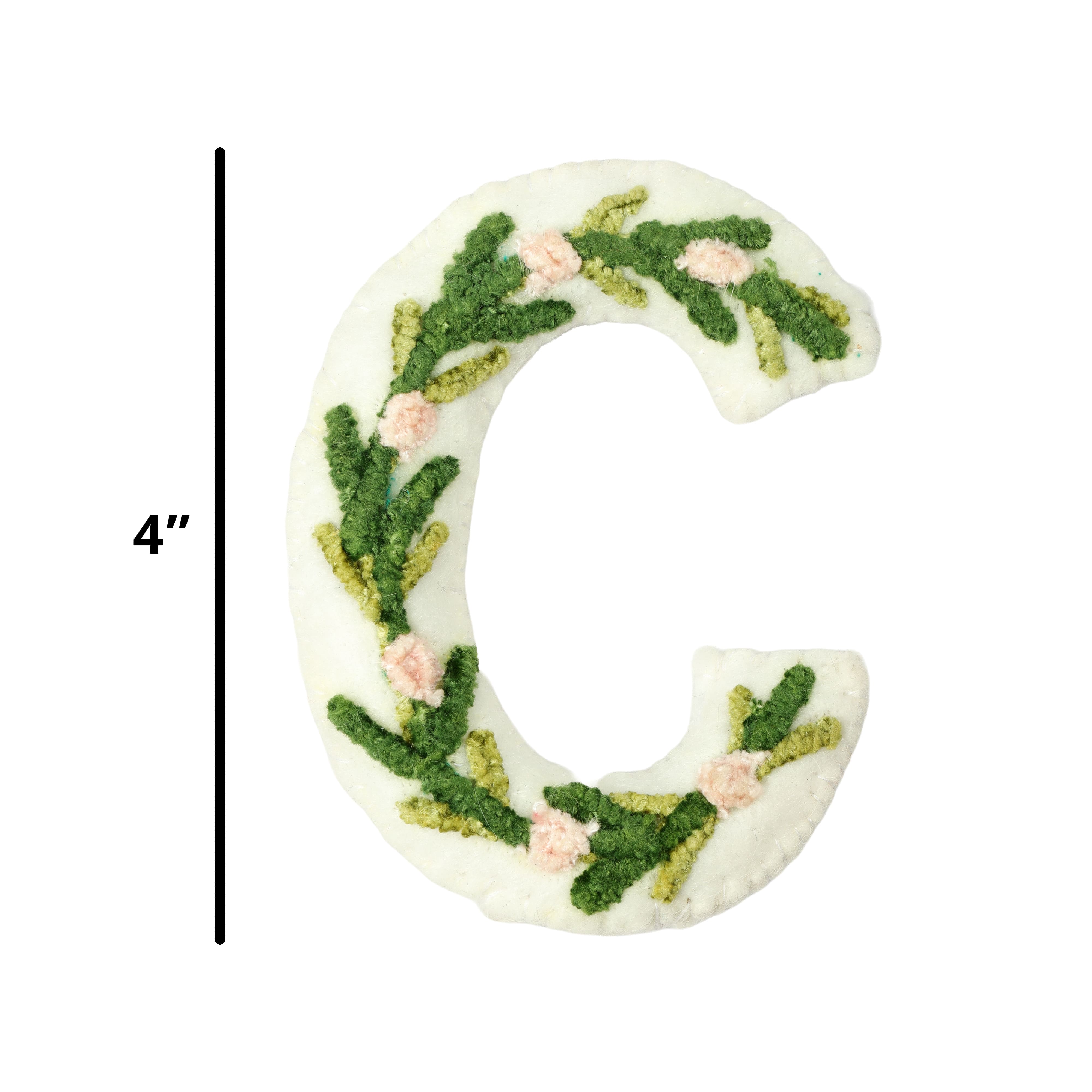 4" Floral Embroidered Puffy Letter by Celebrate It