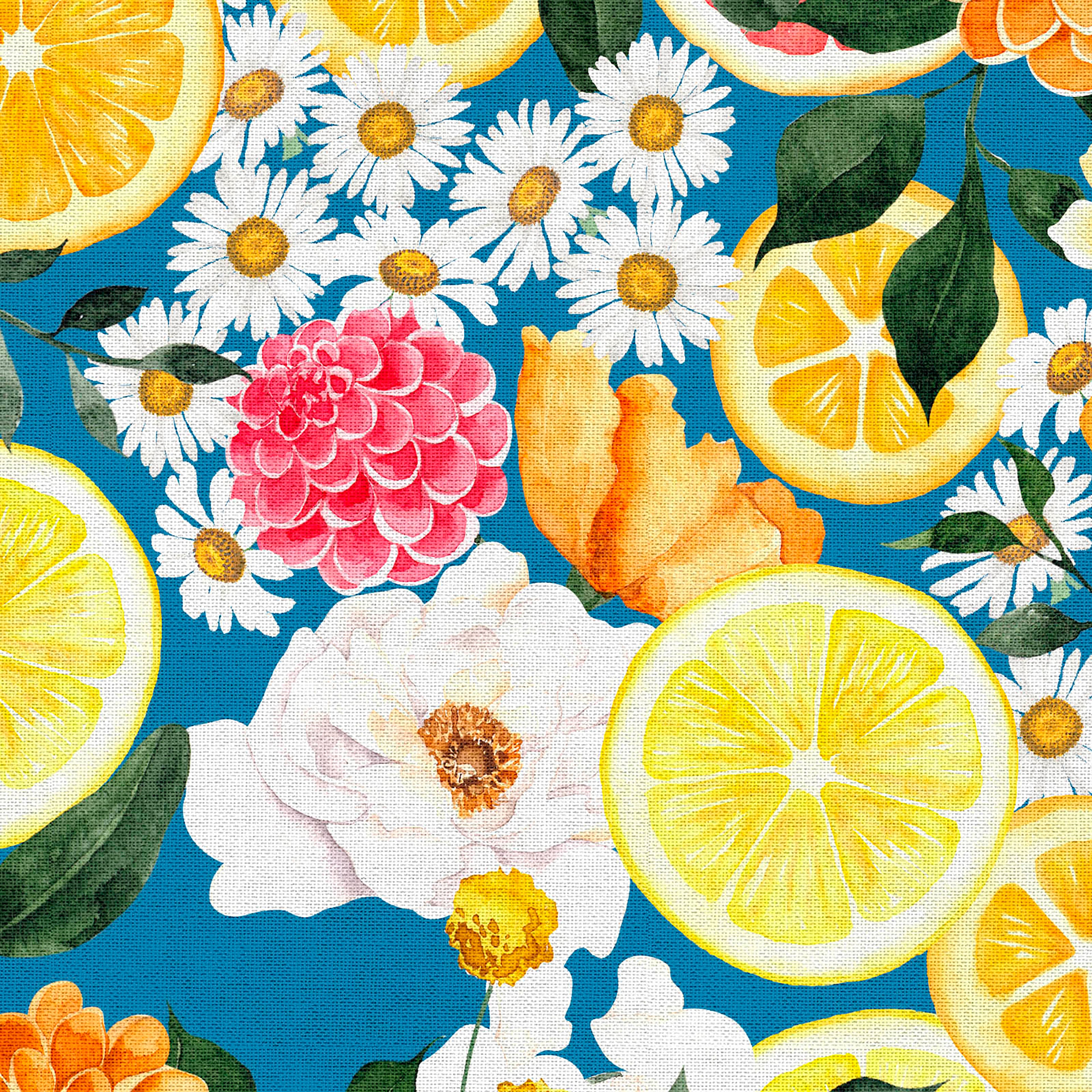 Fabric Editions Blue In Bloom Cotton Fabric