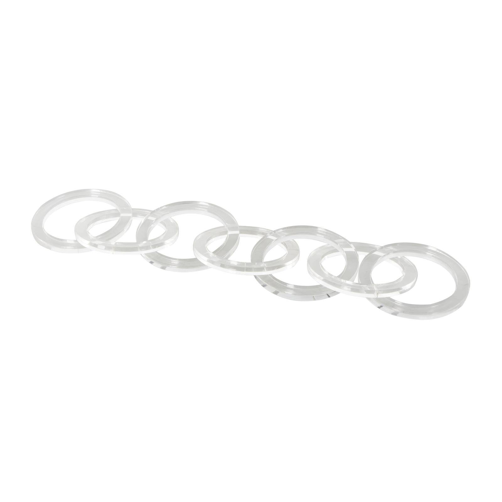 21" Clear Acrylic Plastic Chain Circular Link Sculpture