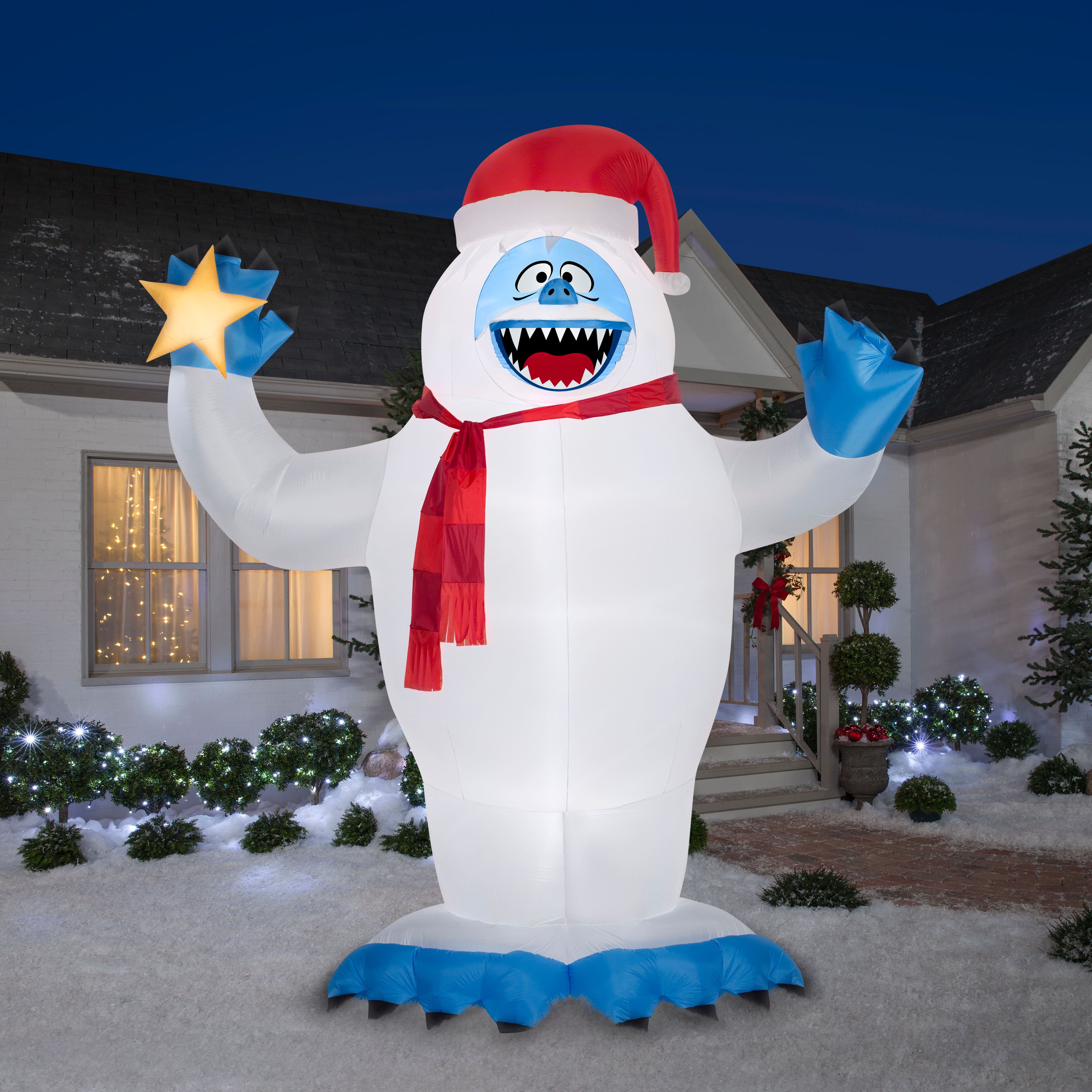 12ft. Airblown® Inflatable Rudolph Bumble in Santa Hat