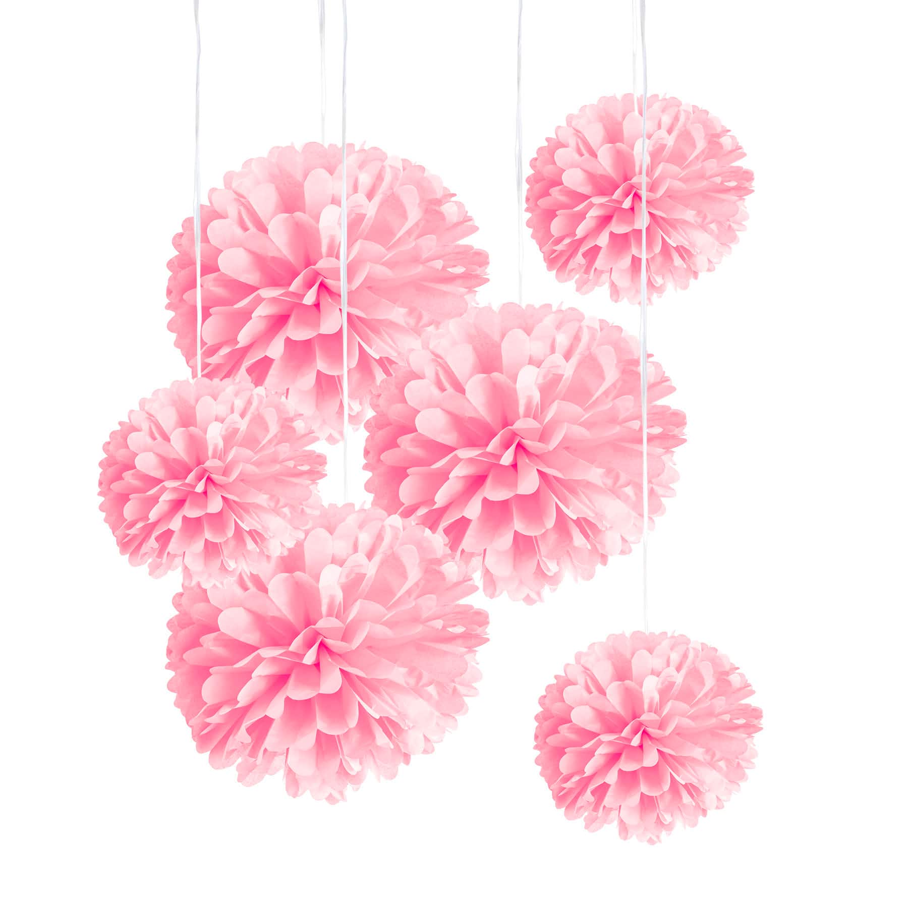 Pompons en papier rose clair de Celebrate It