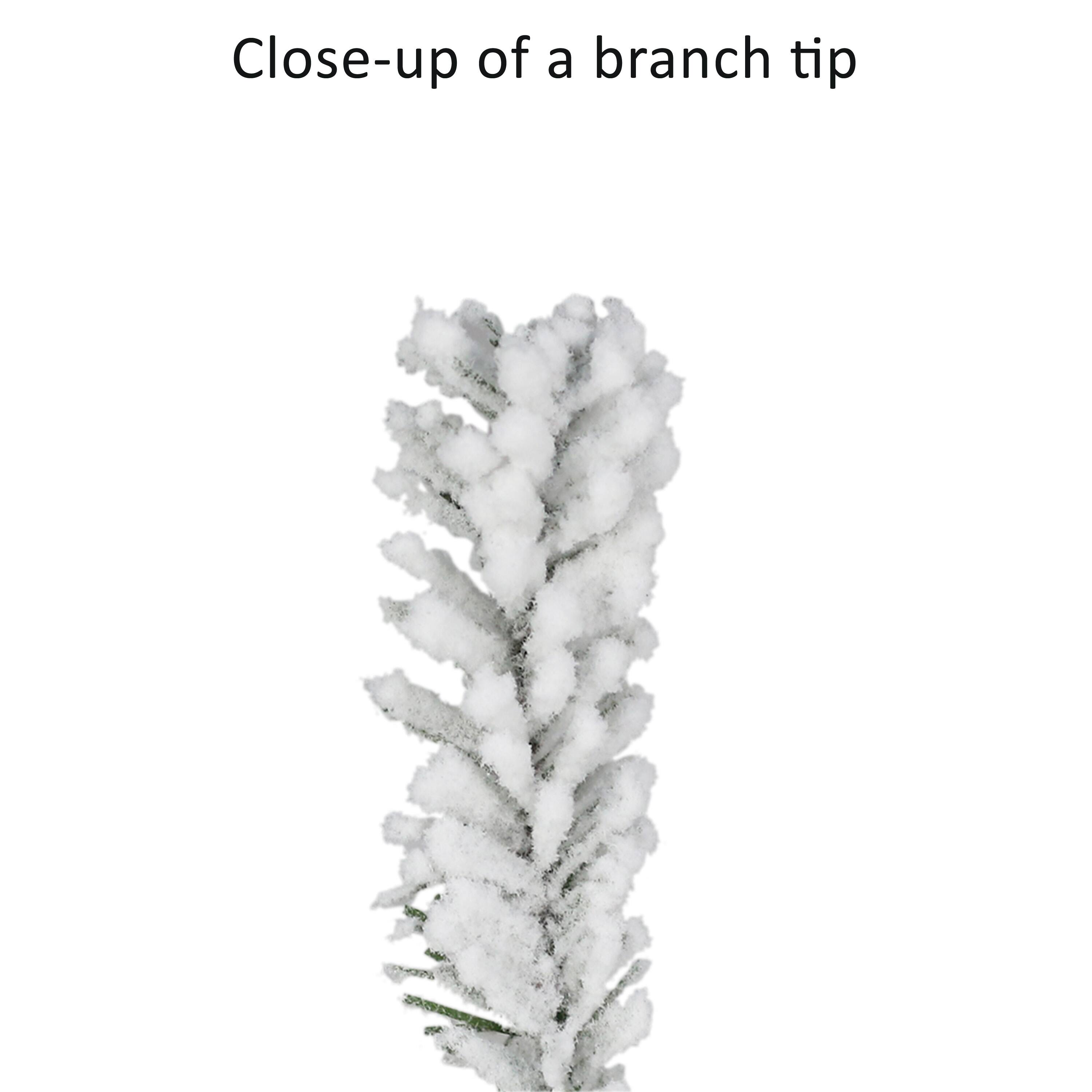 6ft. Pre-Lit Flocked Alpine Artificial Tree, Clear Lights