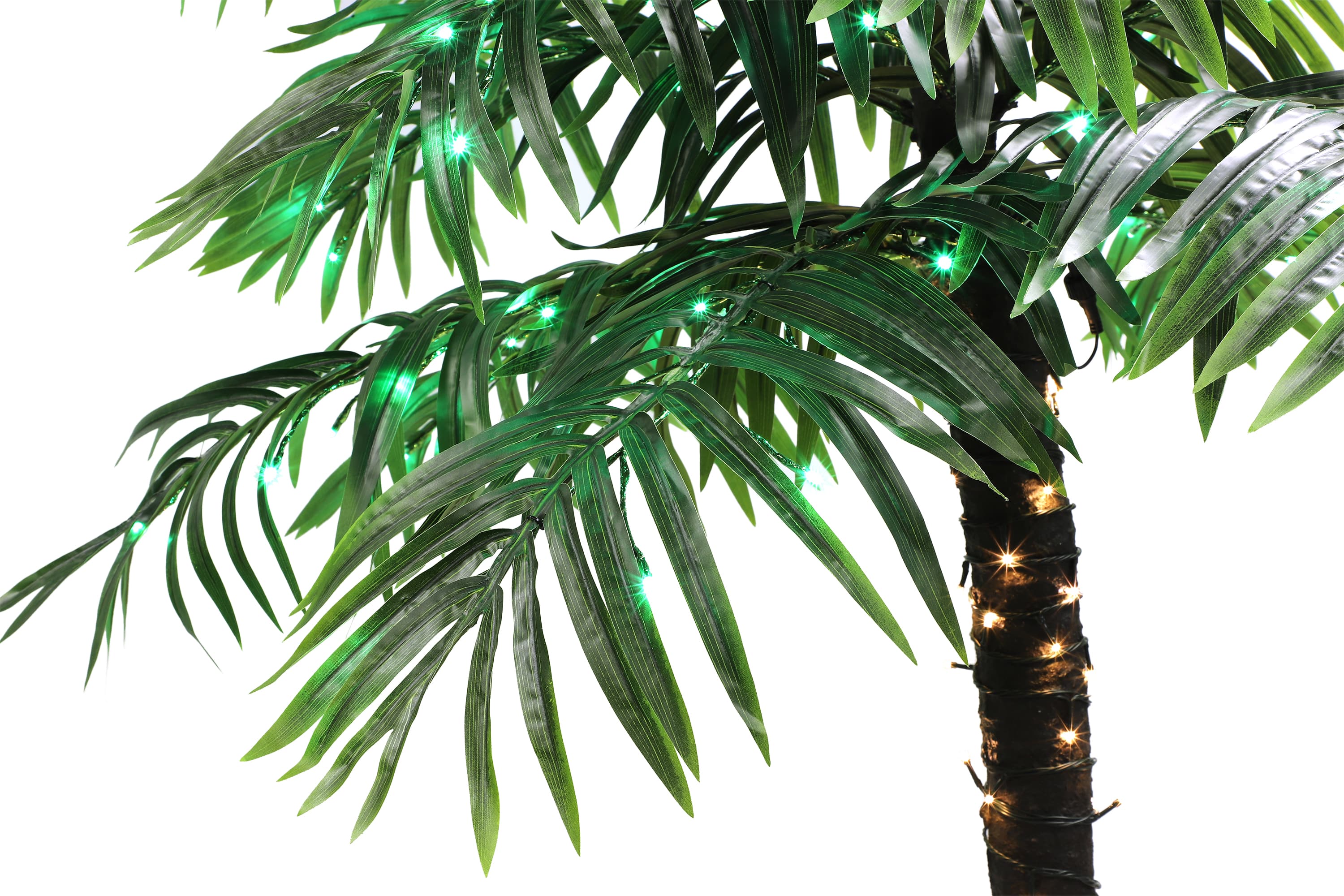 8ft. Pre-Lit Palm Tree, Green & Warm White LED Lights