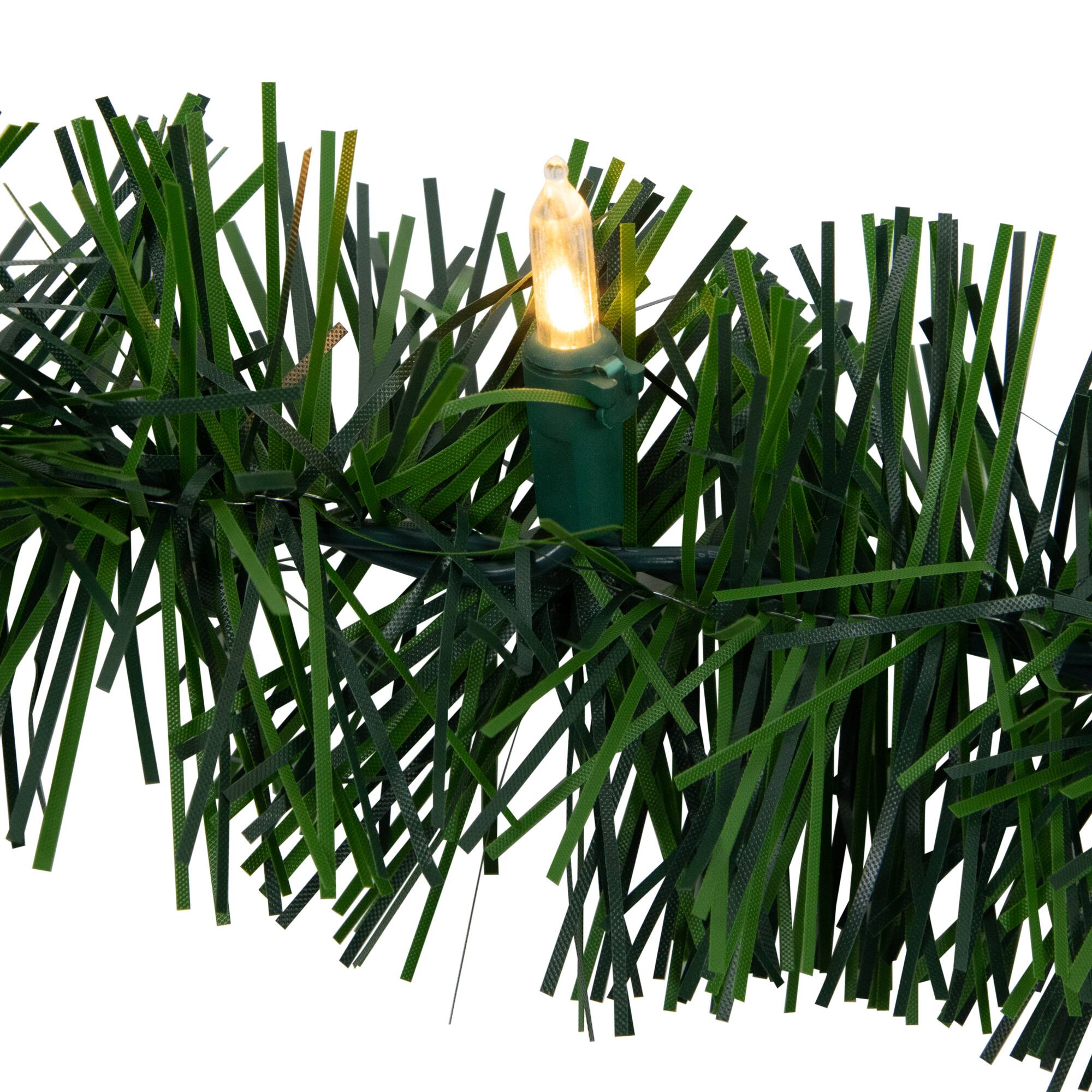 18ft. Pre-Lit Warm White LED Artificial Pine Christmas Garland