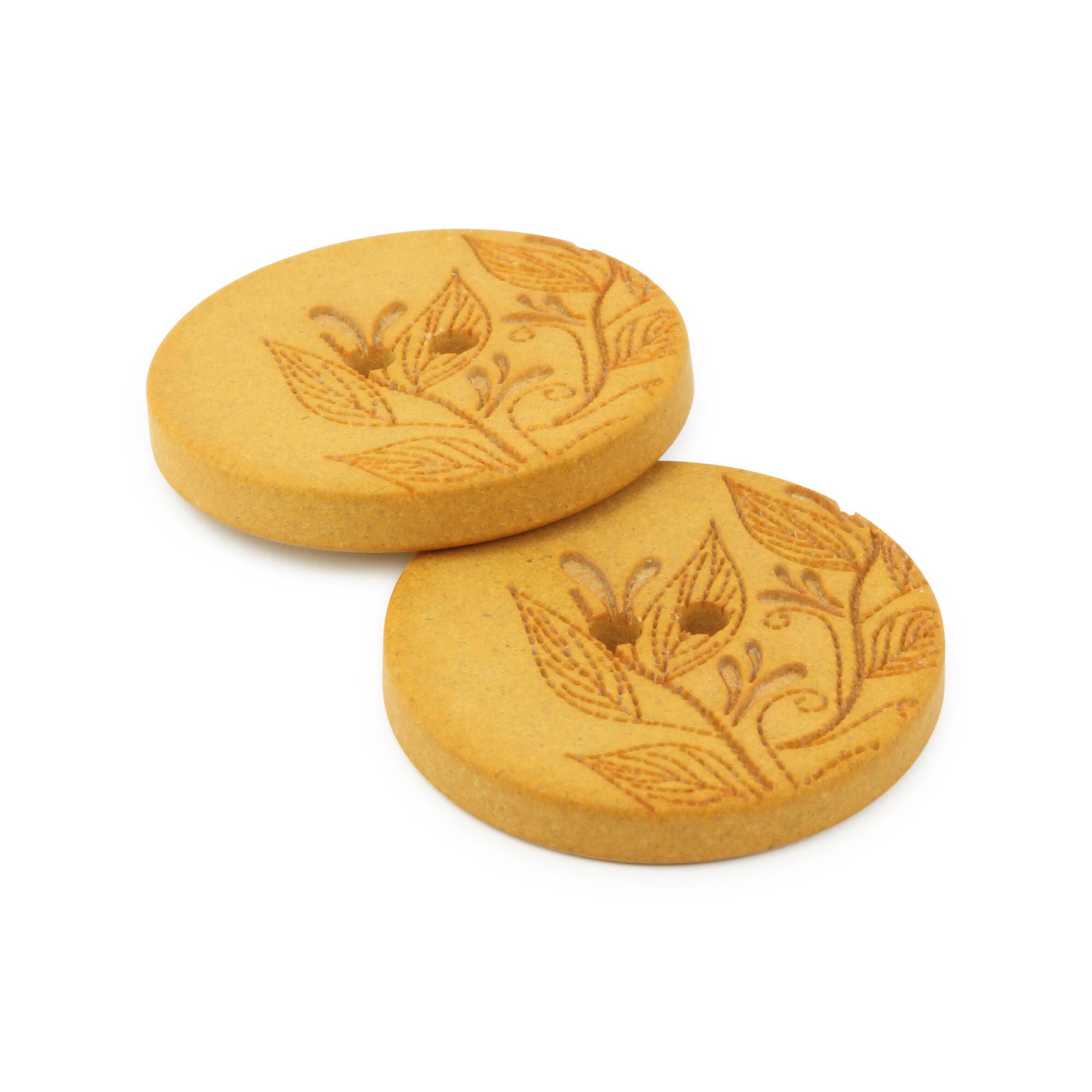 Dritz® 23mm Recycled Hemp Round Floral Button