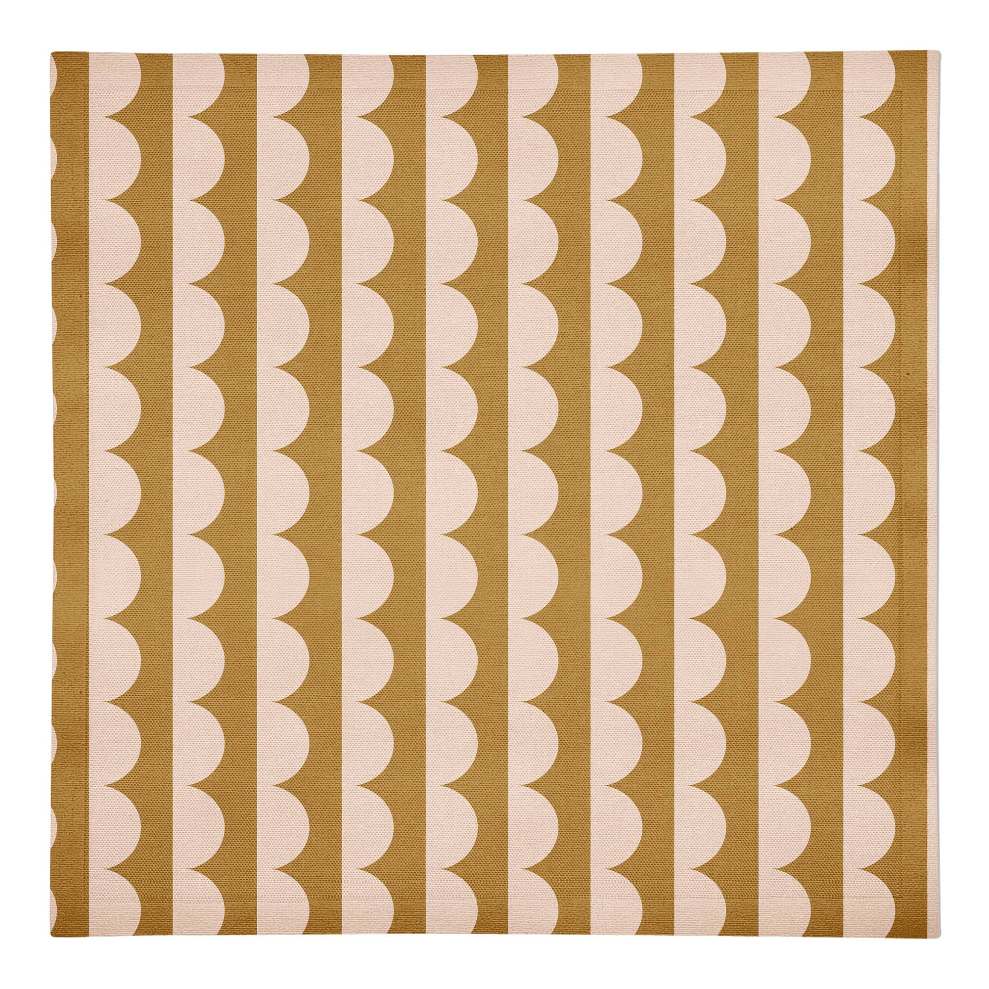 Scalloped Circle 10" x 10" Cotton Twill Napkin