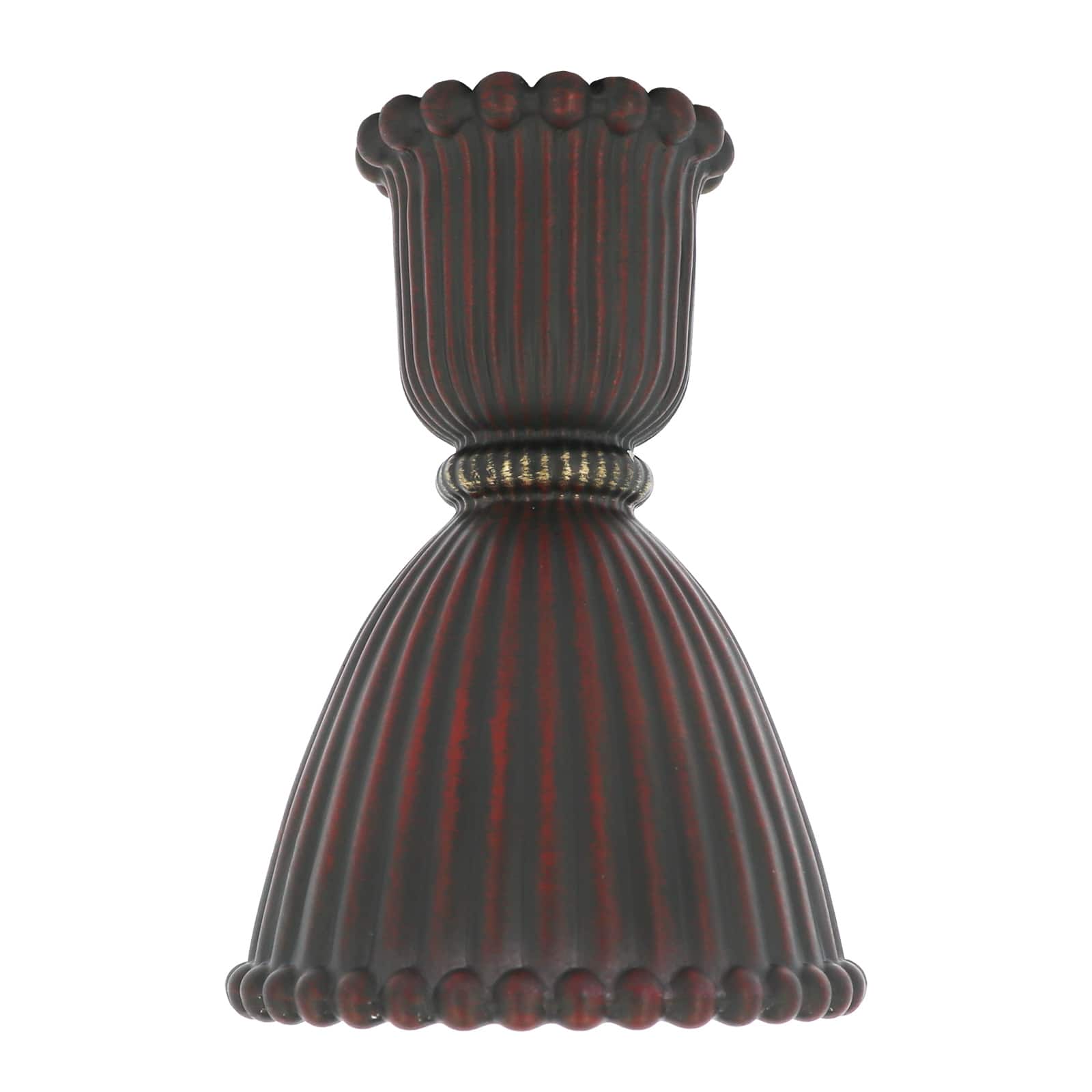 4" Dark Red Fluted Taper Candle Holder by Ashland®