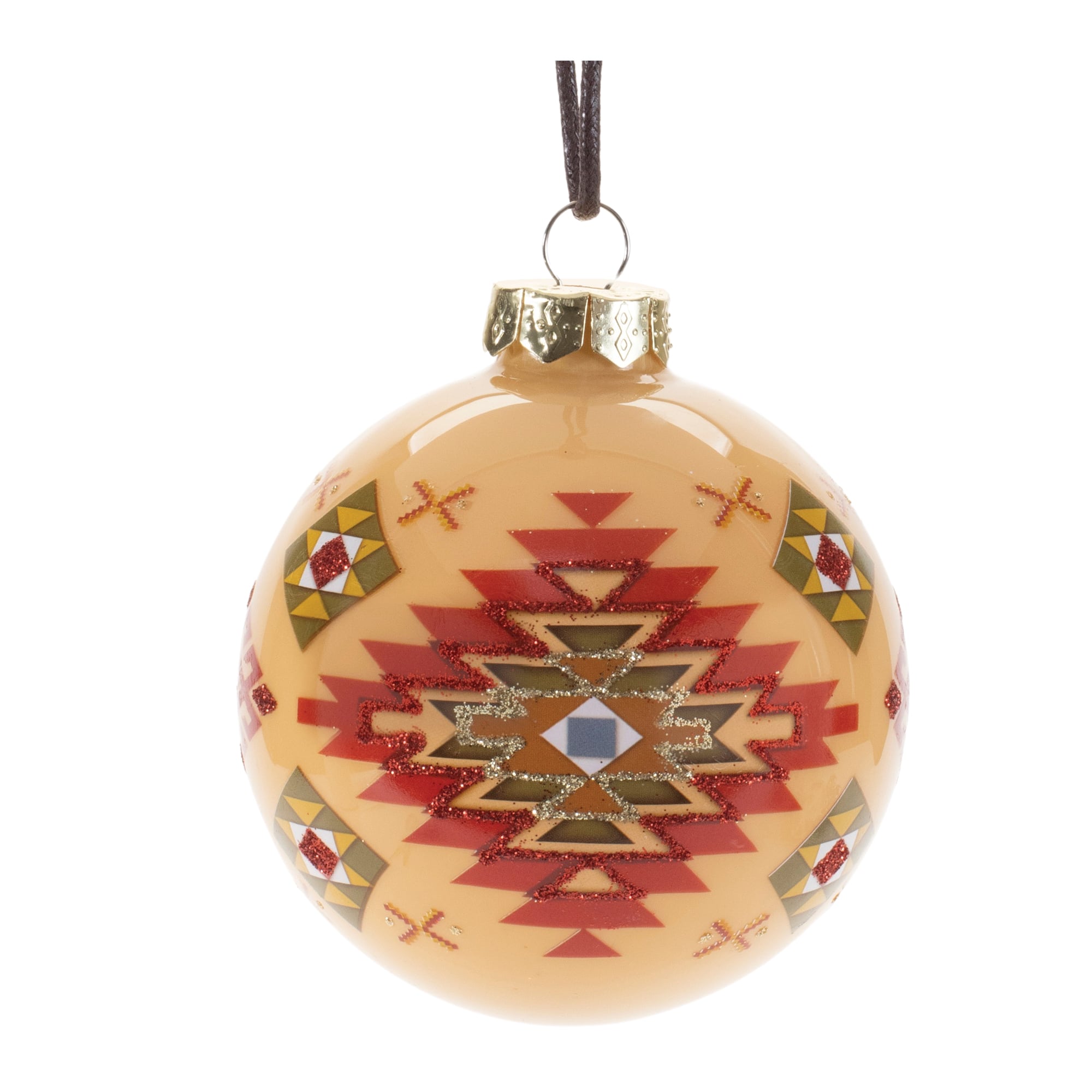 4" Western Glass Ball Ornament, 6ct.