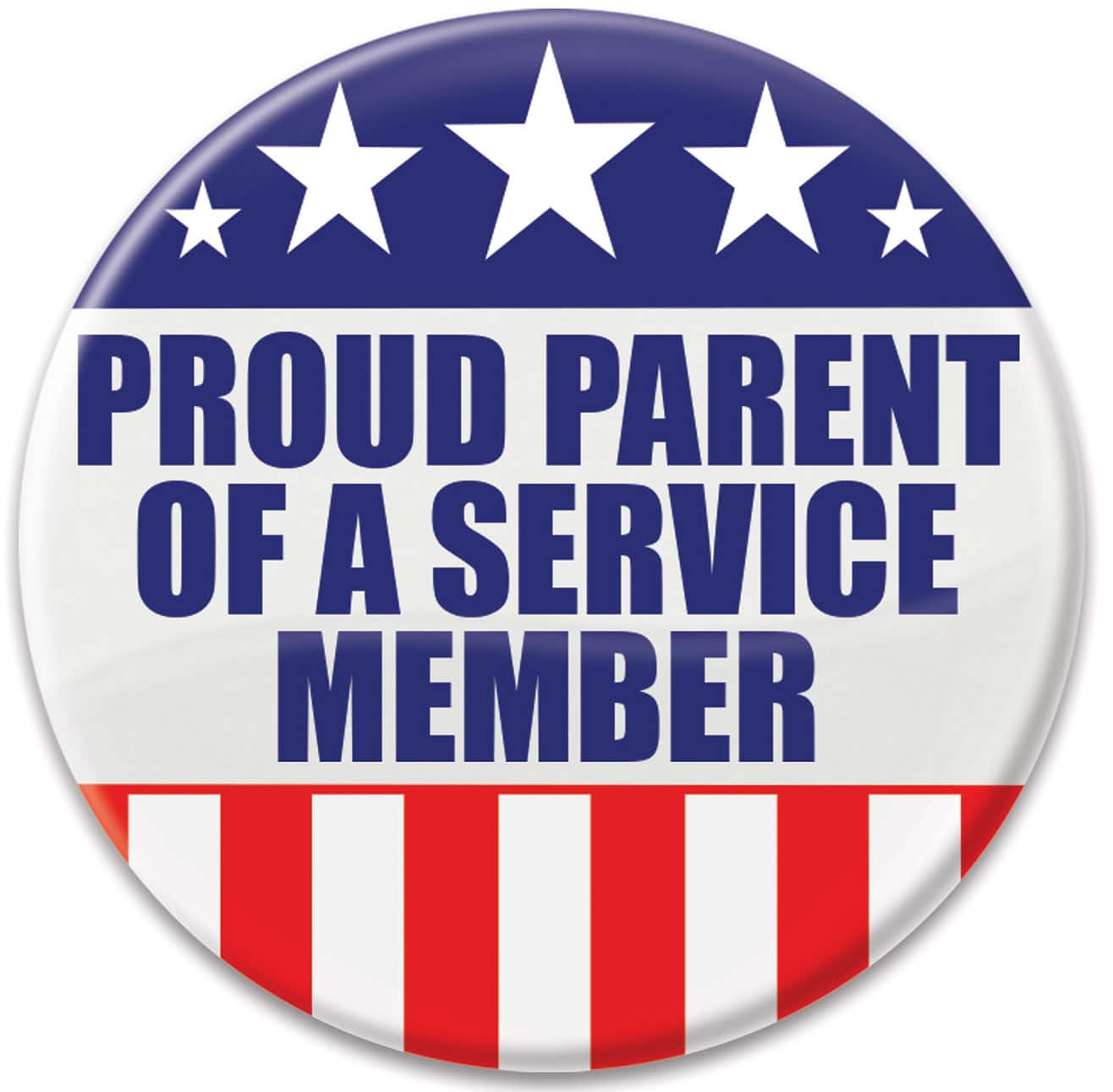 Beistle 2" Red, White & Blue Proud Parent of a Service Member Buttons, 6ct.