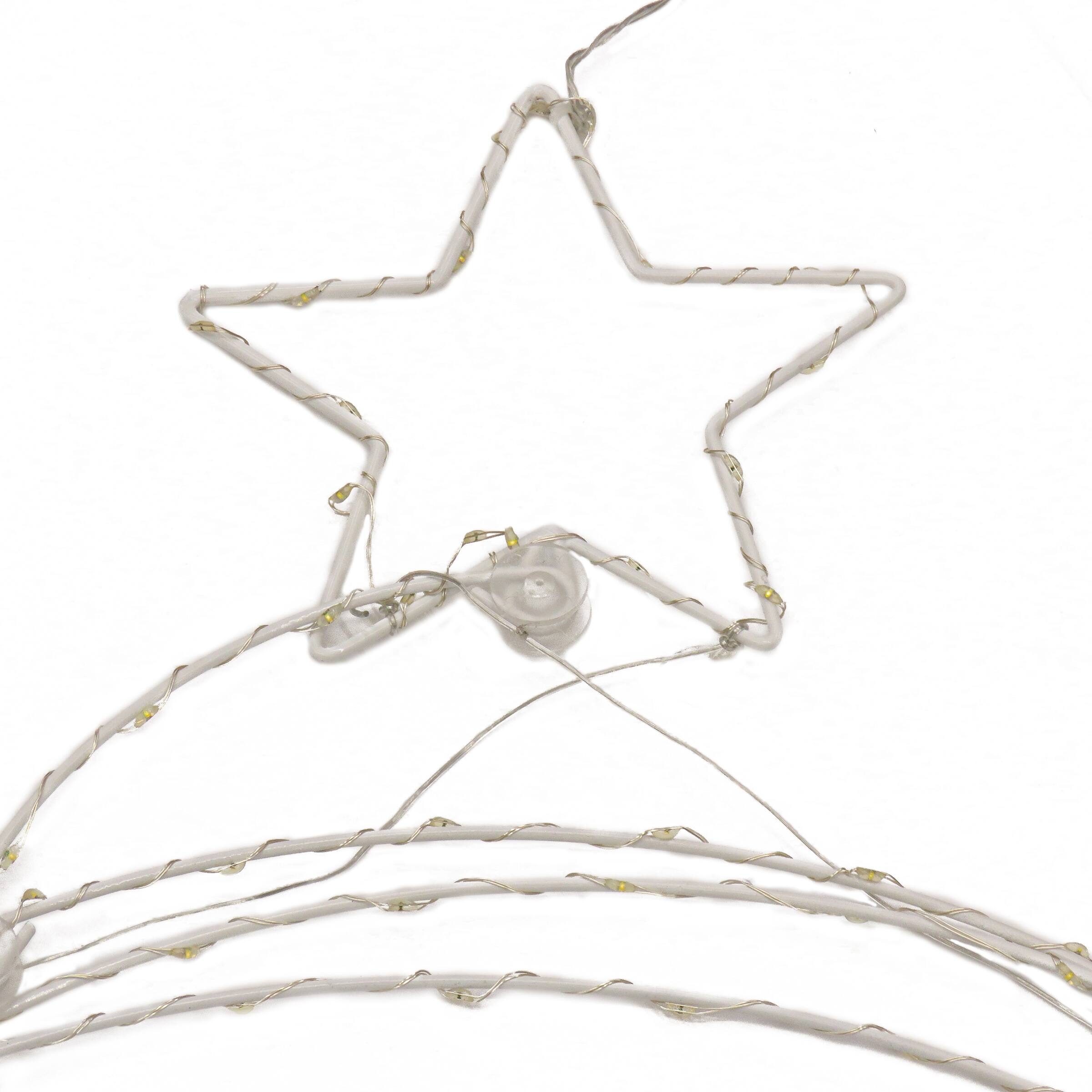 37" Pre-Lit LED Hanging Metal Wire Tree Decoration