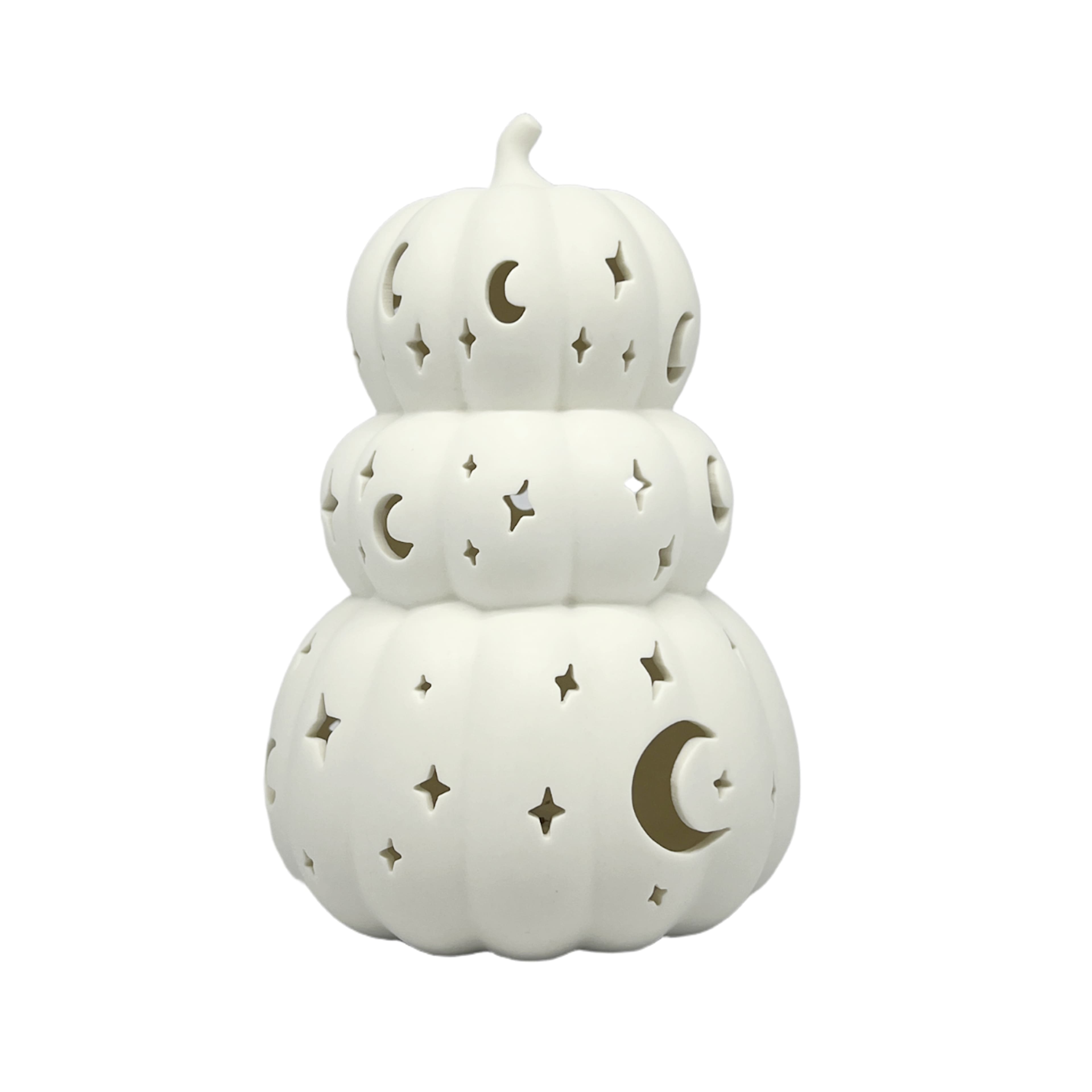 8" Celestial Pumpkin Stack DIY Ceramic LED Décor by Make Market®