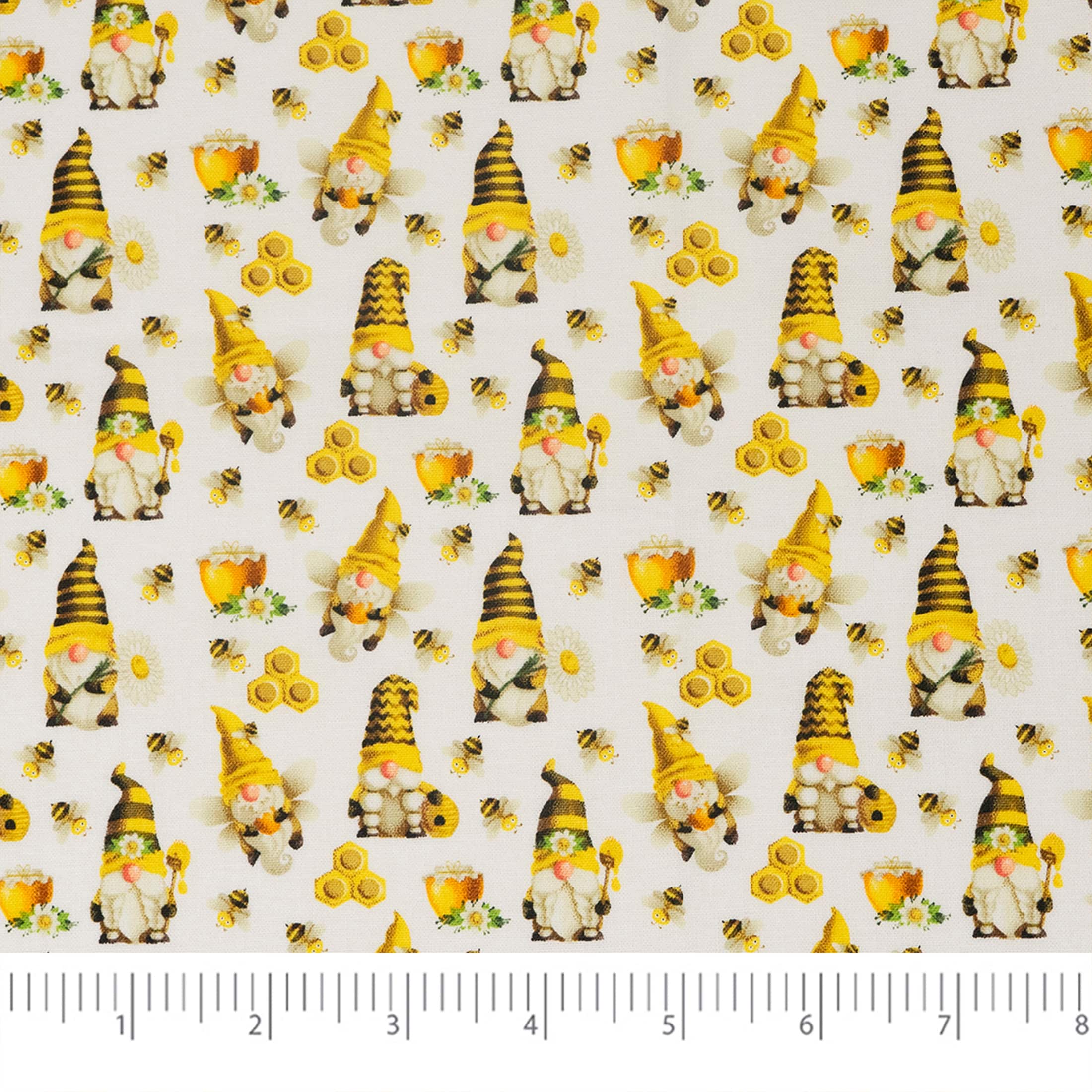 SINGER Bee Gnomes Print Cotton Fabric