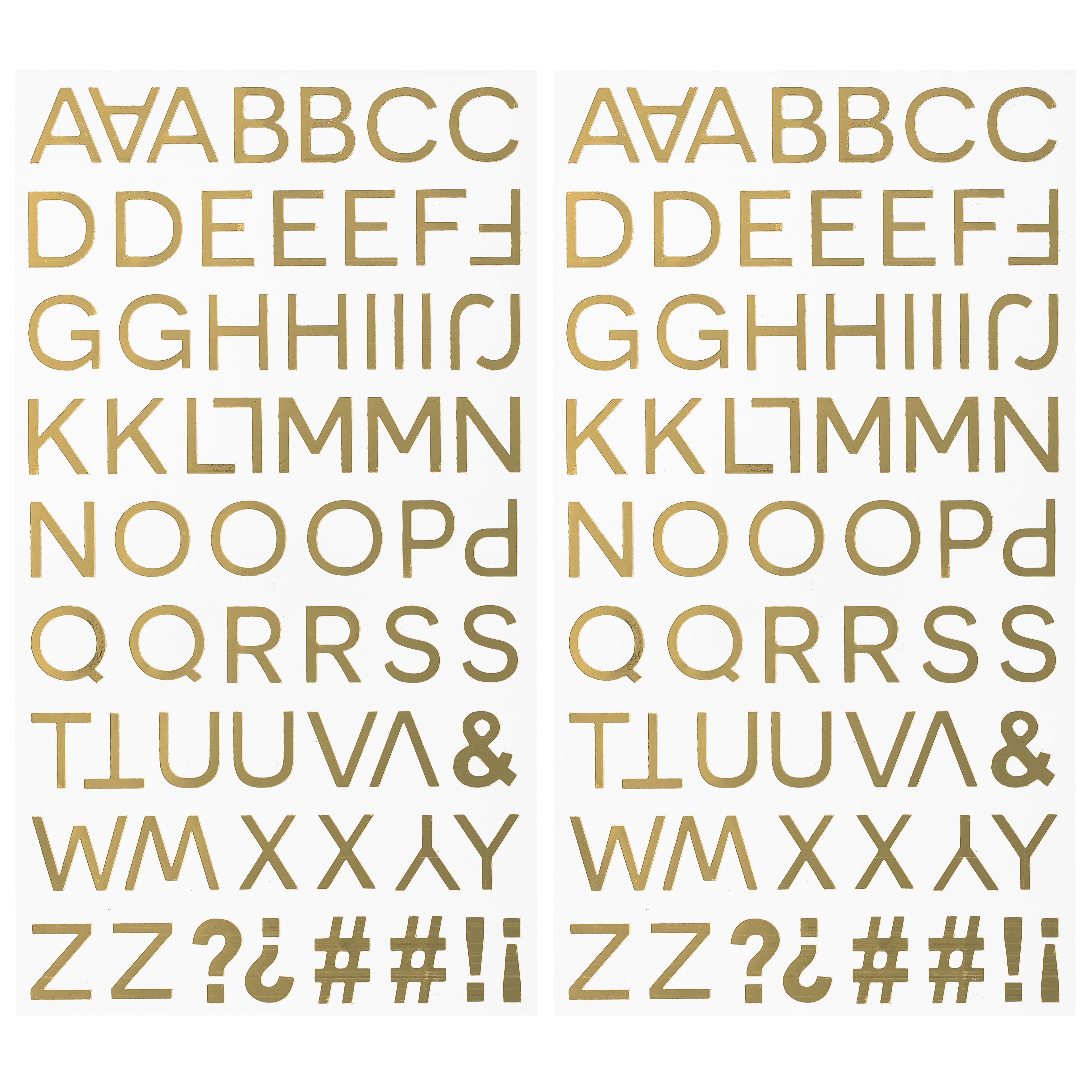 12 Pack: Gold Foil Thin Alphabet Stickers by Recollections™
