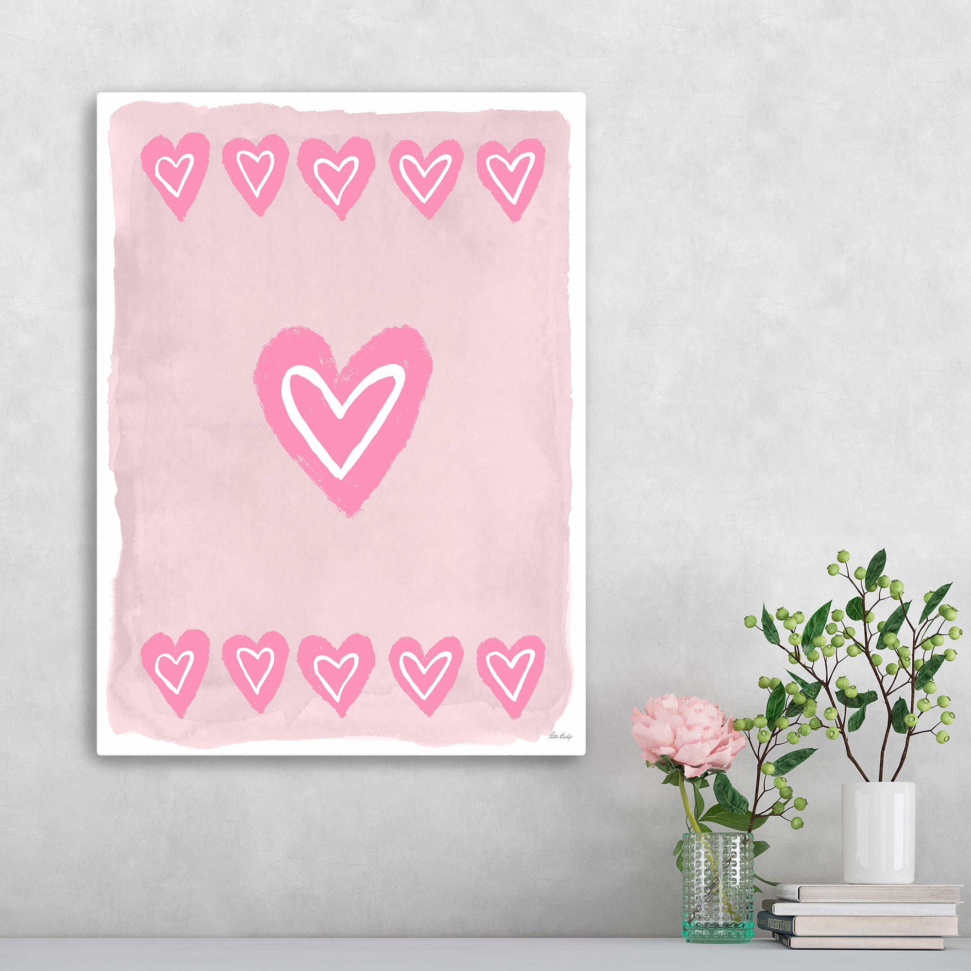 Heart Row Canvas Giclée Art