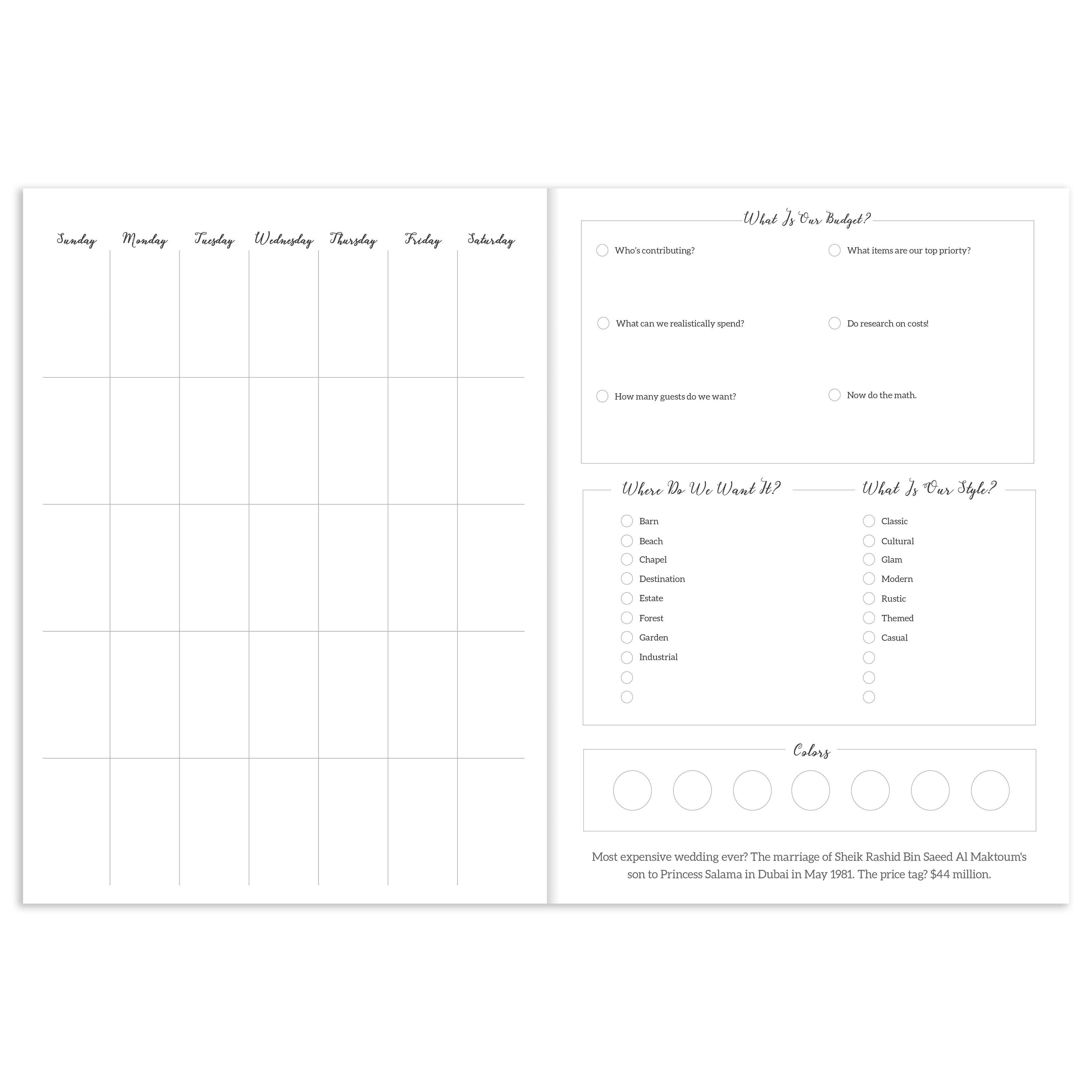 TF Publishing OMG! All the Things To Do Before I Do Undated Monthly Wedding Planner