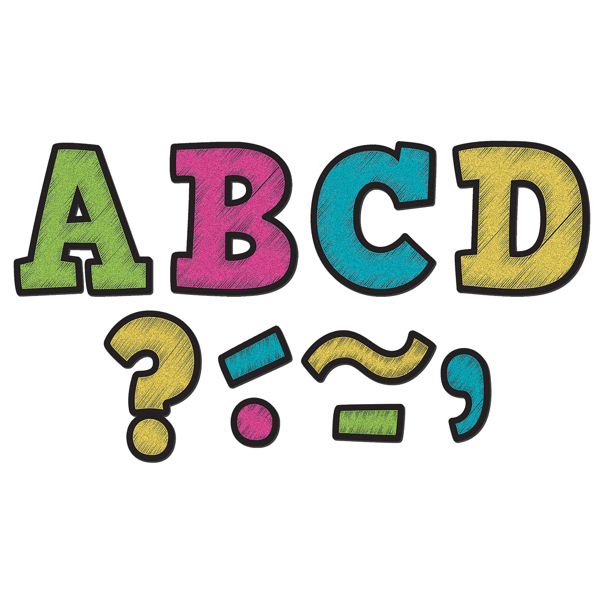 Chalkboard Brights Bold Block Magnetic Letters