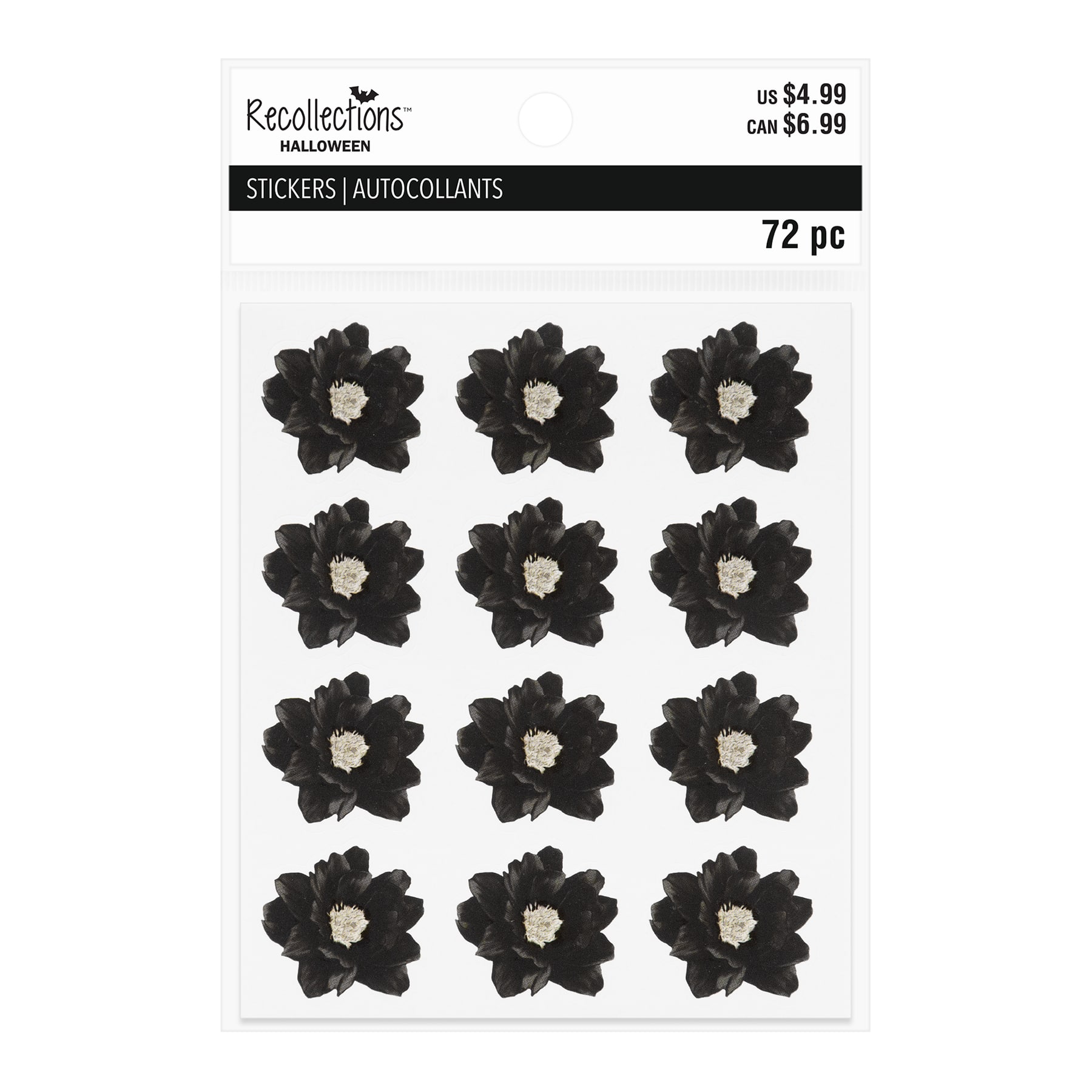 Black Twilight Flower Stickers by Recollections™