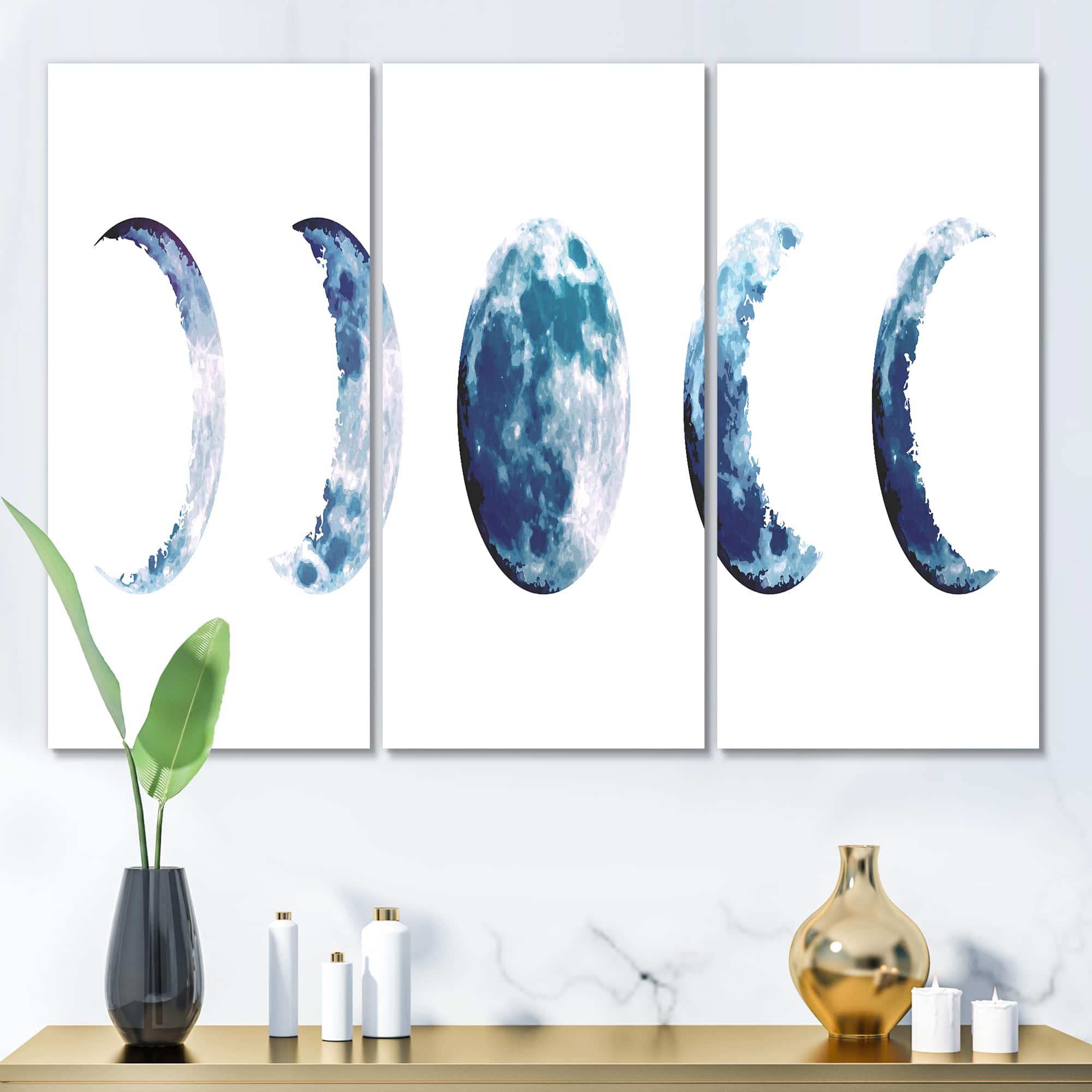 Designart - Magic Blue Moon Phases