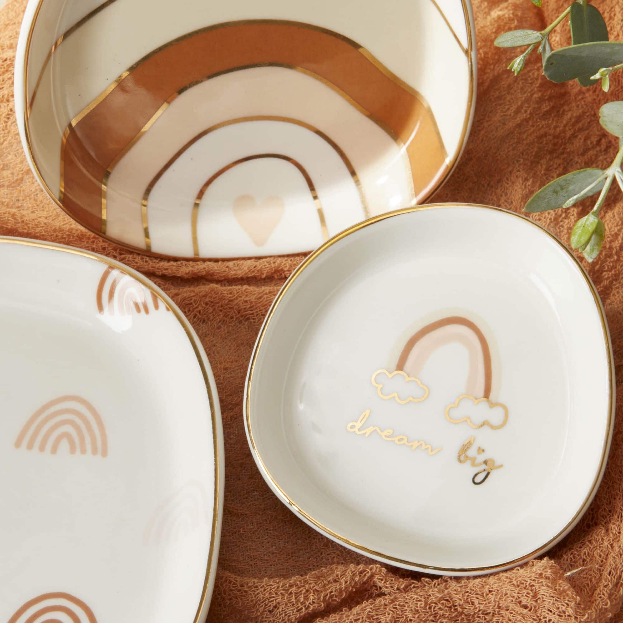 Kate Aspen Boho Rainbow Trinket Dish Set