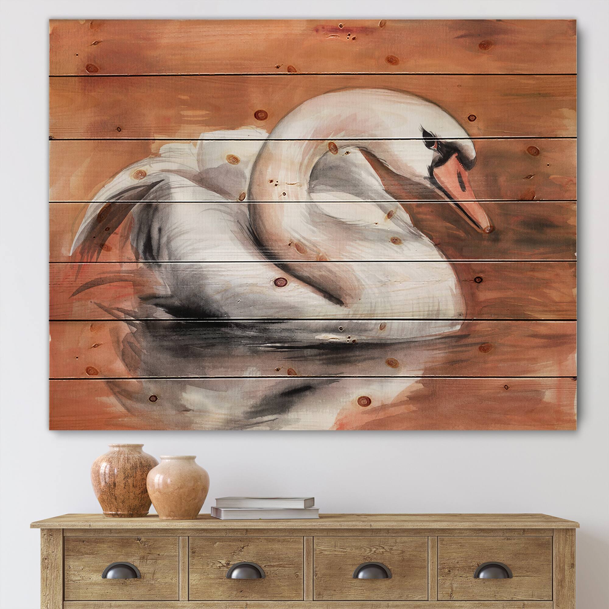 Designart - Swan On The Water