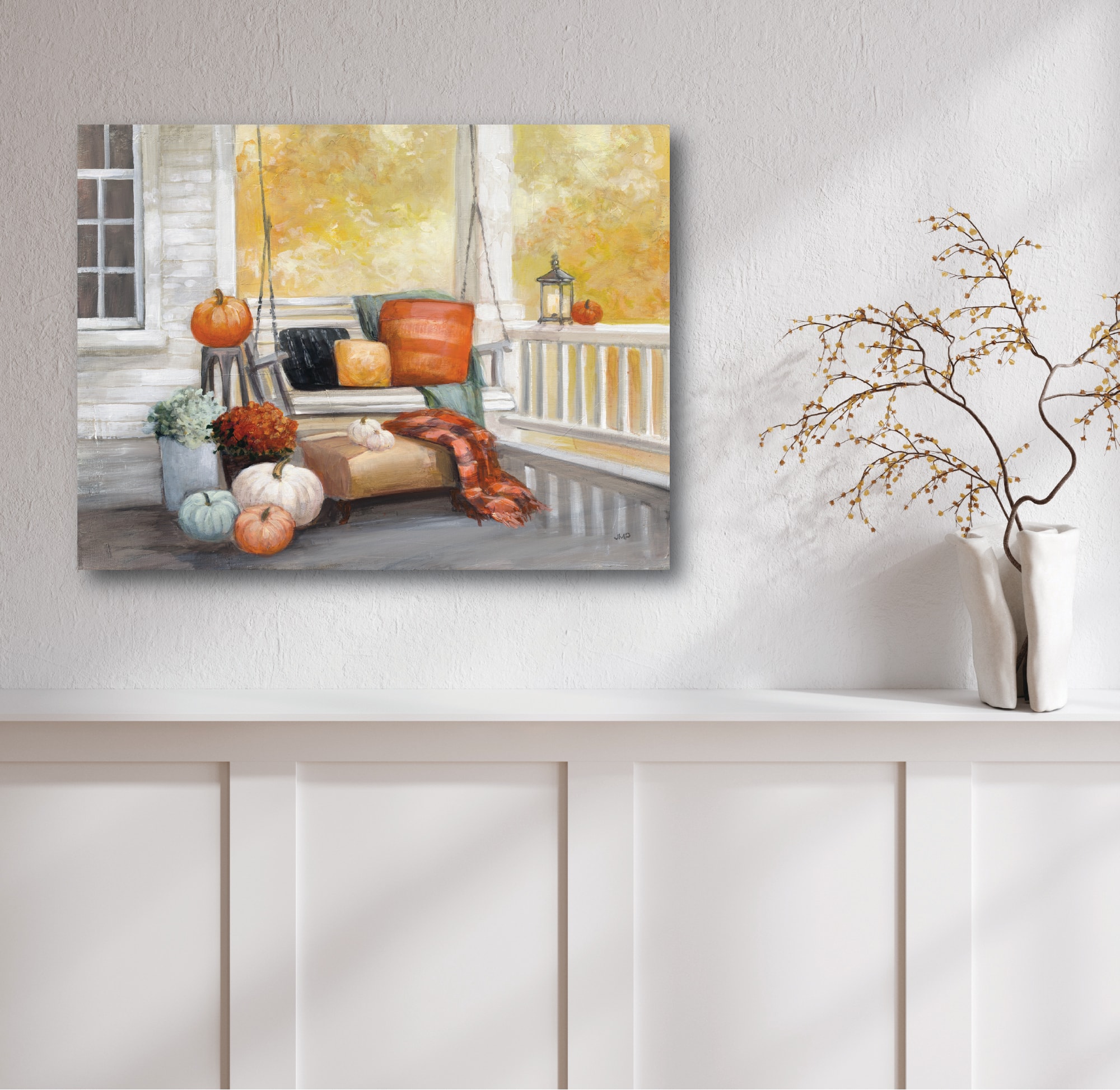 Courtside Market® October Porch Gallery Wrapped Canvas Wall Art