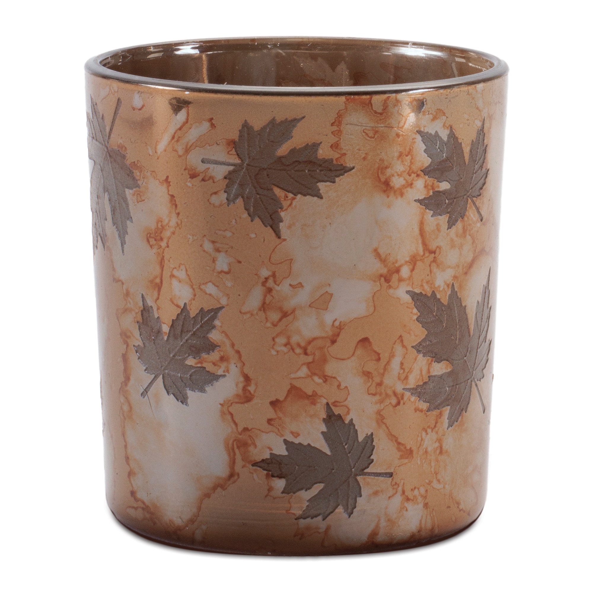 3.25" Autumn Leaf Glass Votive Holders, 3ct.