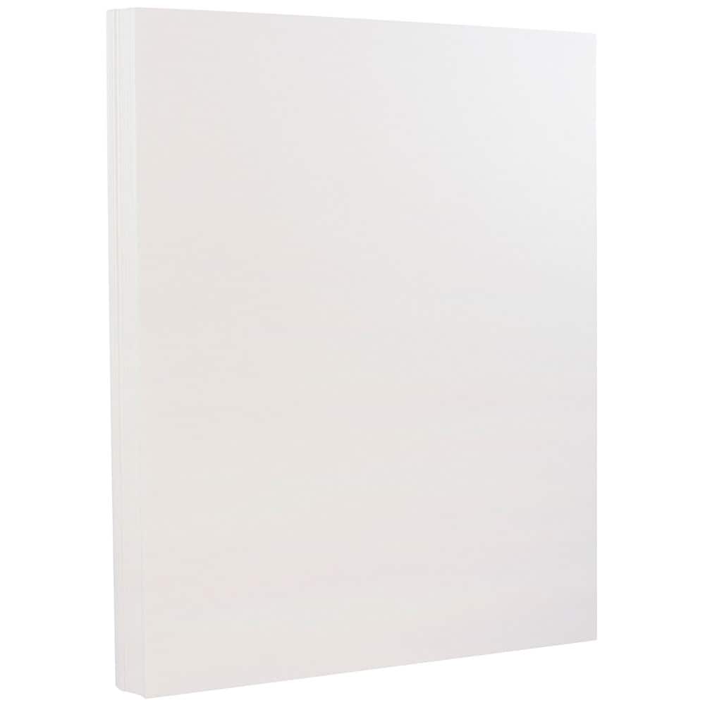 JAM Paper Bright White Wove 8.5" x 11" 28lb. Strathmore Paper, 100 Sheets