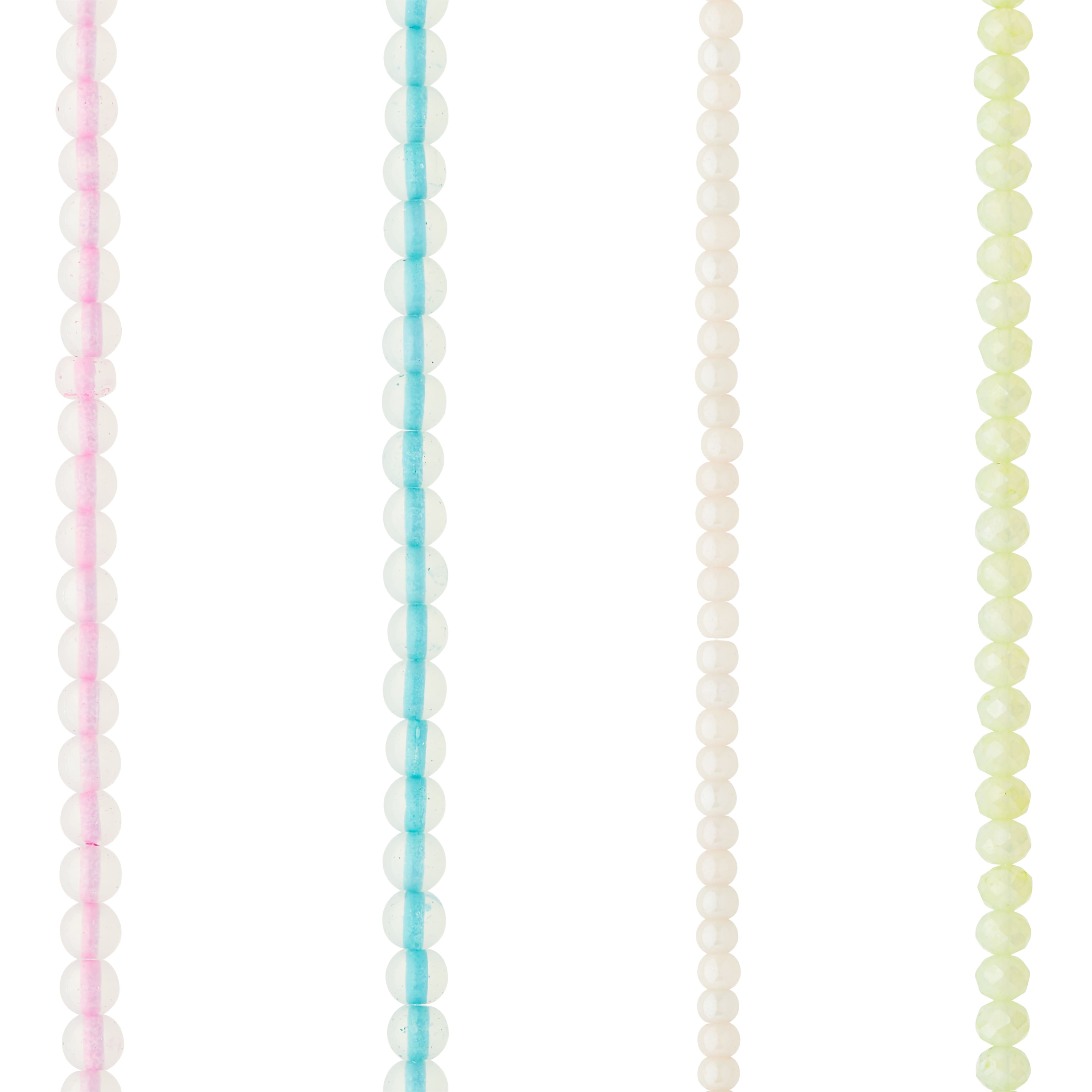 12 Pack: Pastel Faceted Rondelle Beads by Bead Landing™
