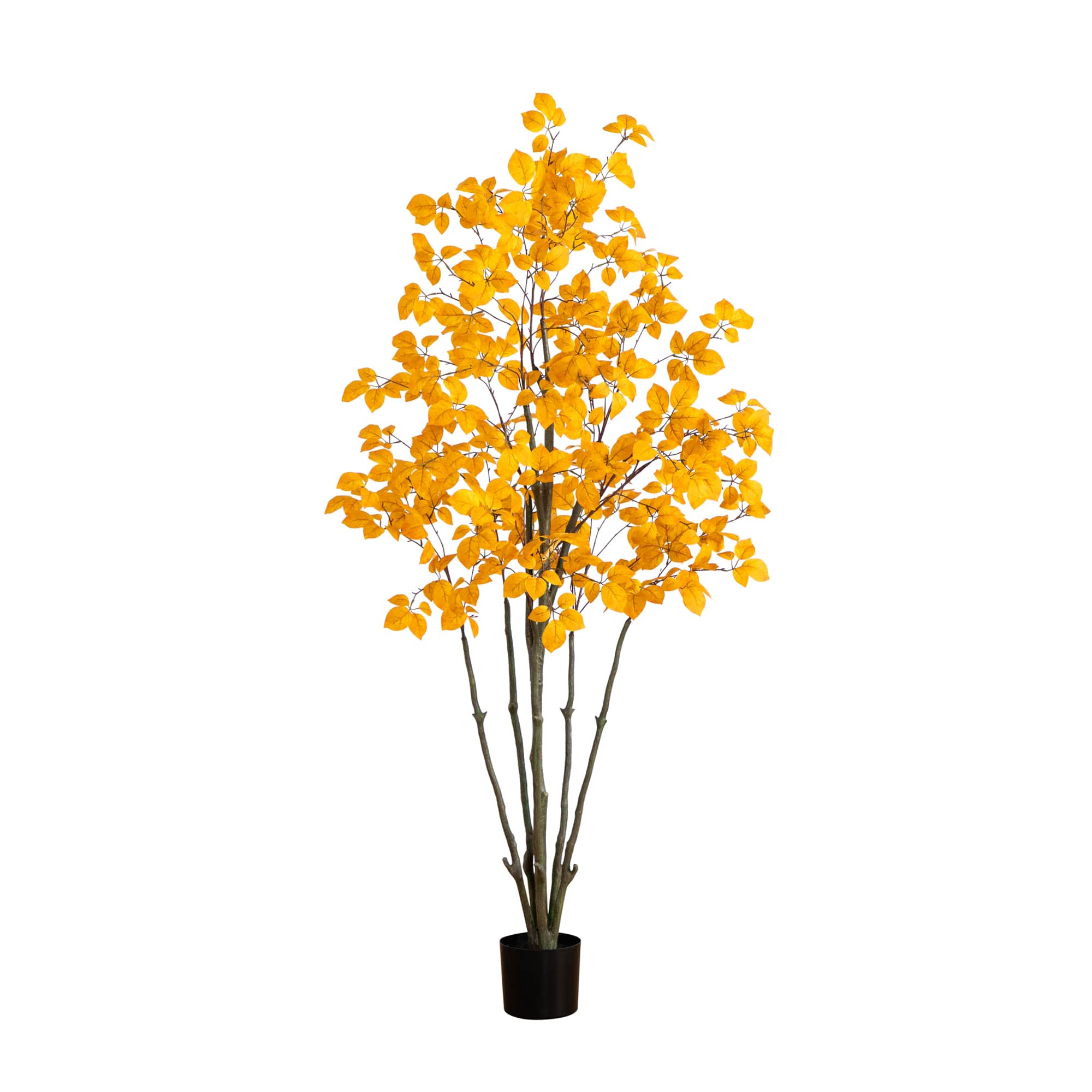 6ft. Orange Autumn Oyama Magnolia Artificial Potted Tree