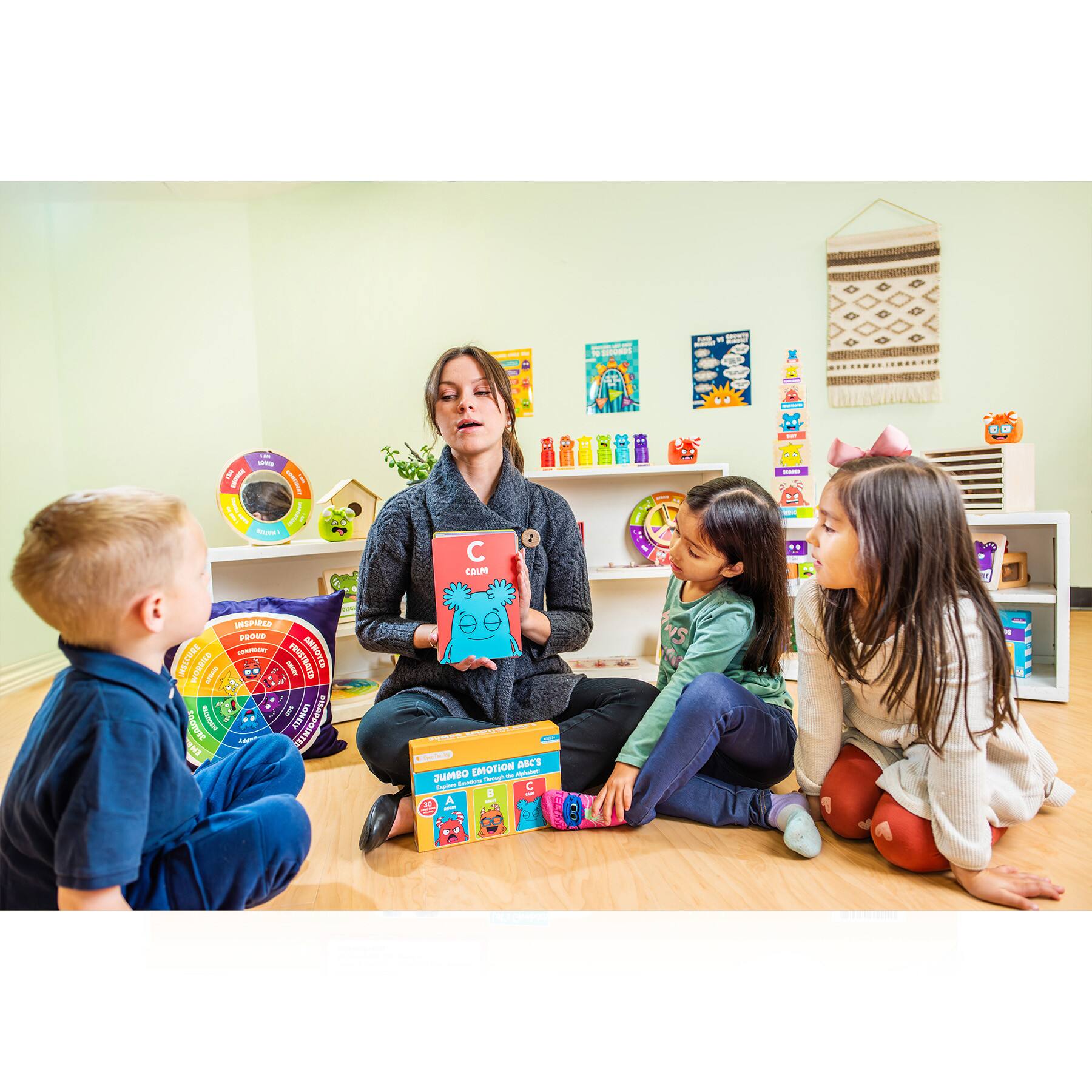 Open the Joy Jumbo ABC Emotion Cards Set