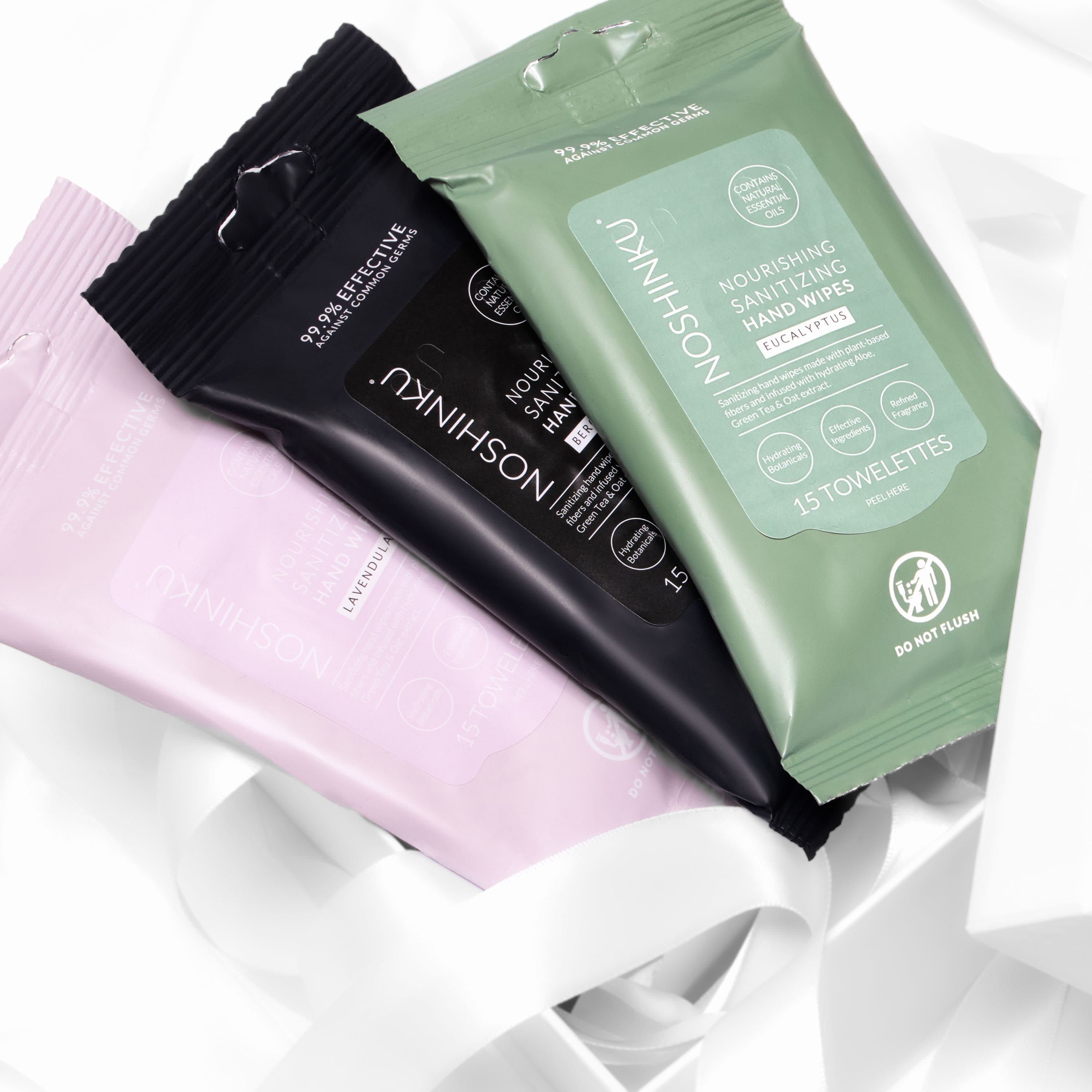 Noshinku Bergamot Nourishing Hand Sanitizing Wipes