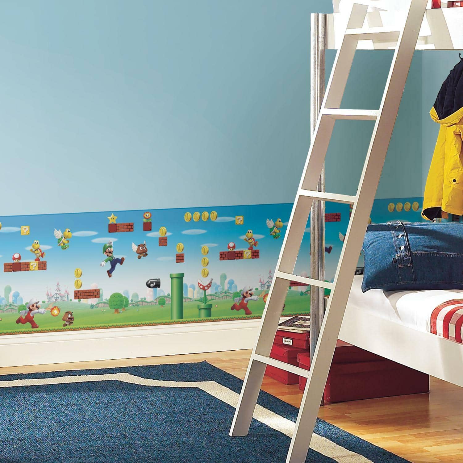 RoomMates Mario Scene Peel & Stick Wallpaper Border