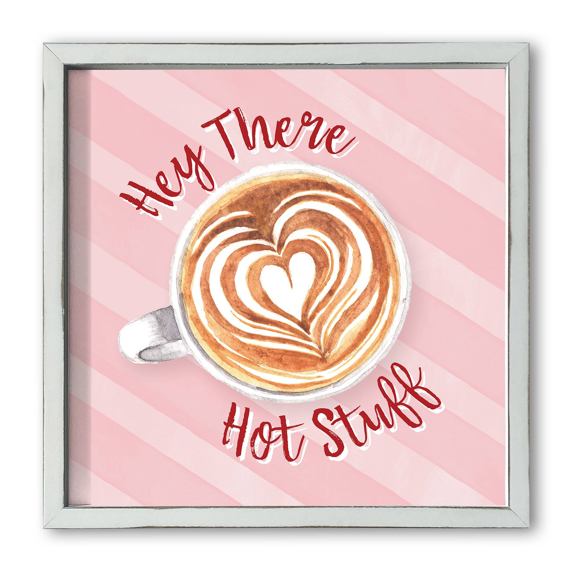 Hey There Hot Stuff White Framed Print