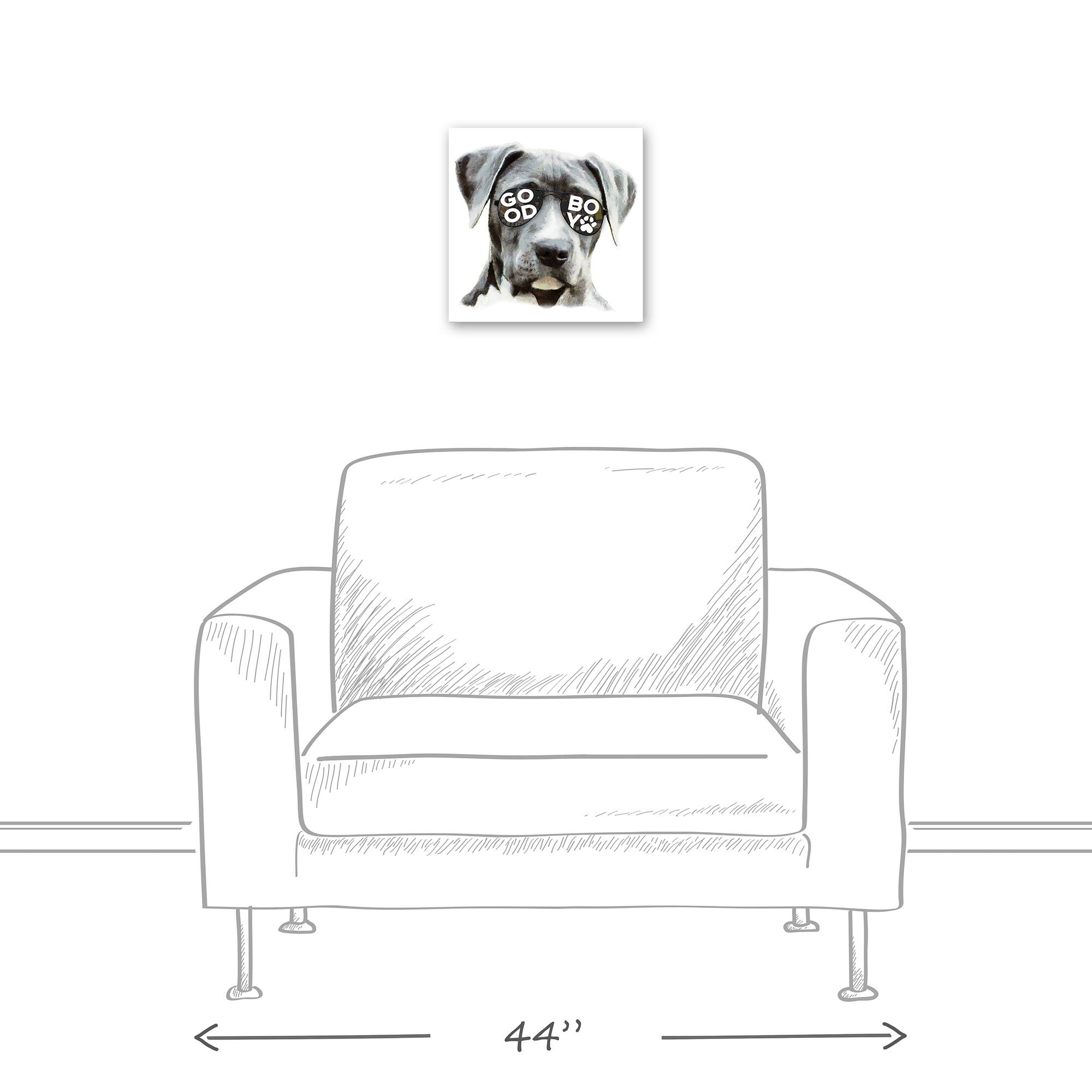 Good Boy Sunglasses Canvas Wall Art