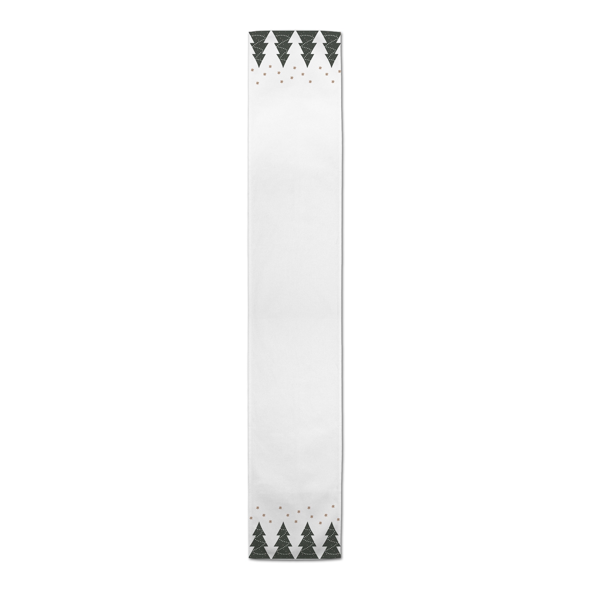 90" Christmas Tree Snow Twill Table Runner