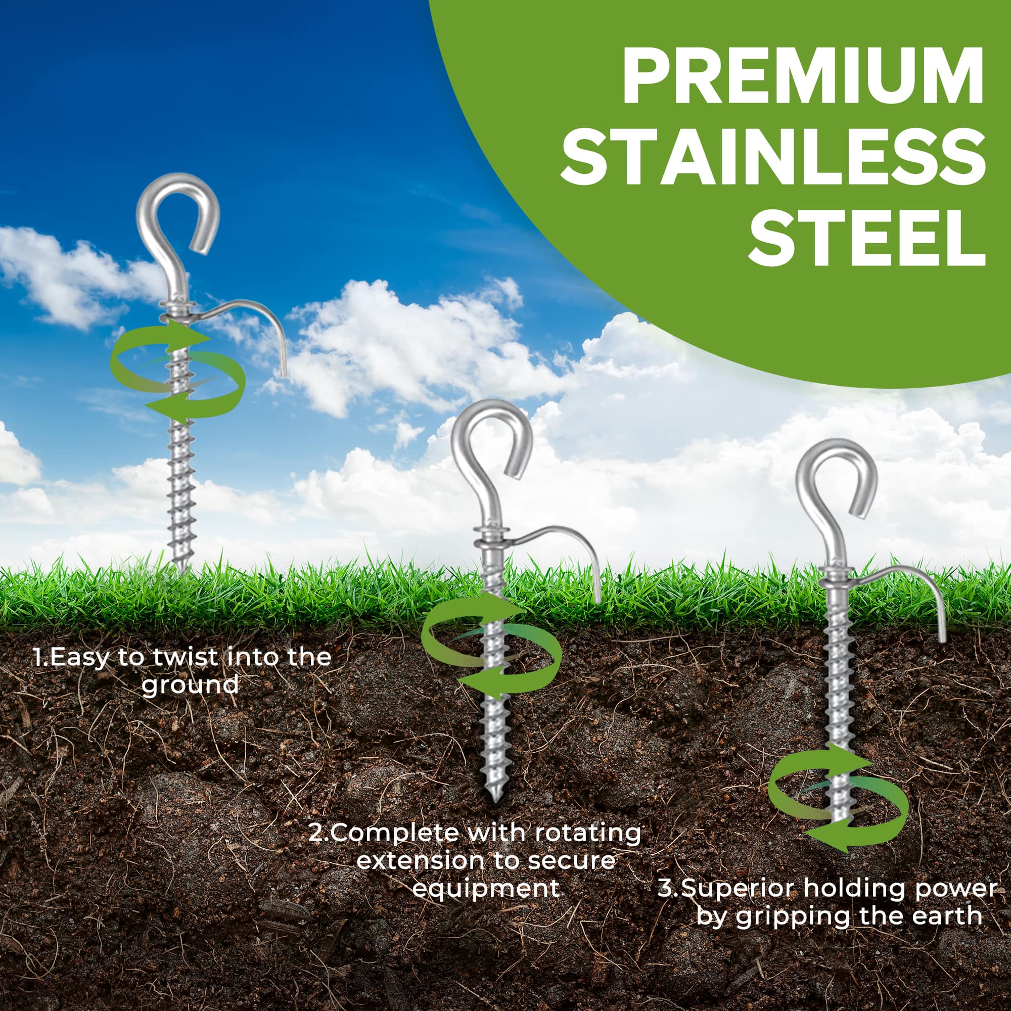 Haute Decor Prime™ 5" Twist In Christmas Yard Stakes, 4ct.