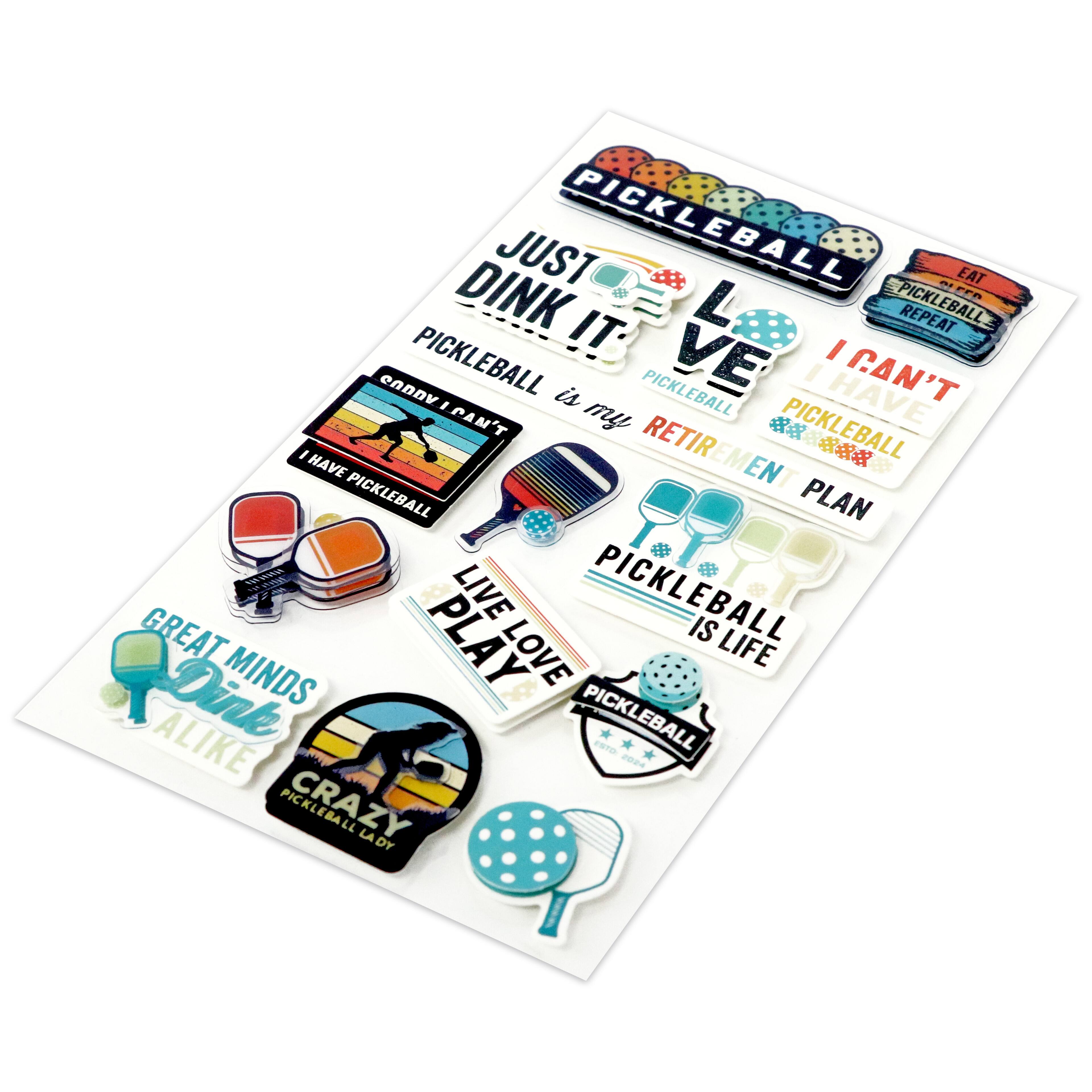 Pickleball Dimensional Stickers by Recollections™