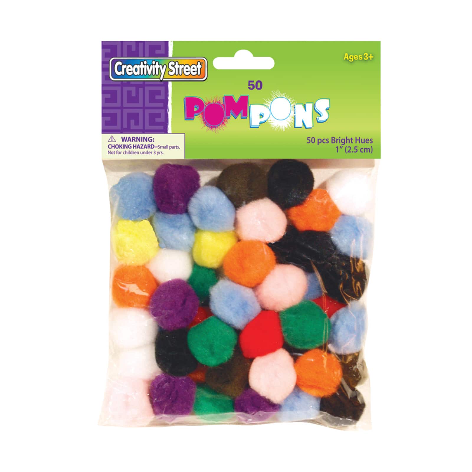 Creativity Street® 1'' Bright Hues Pom Pons, 50ct.