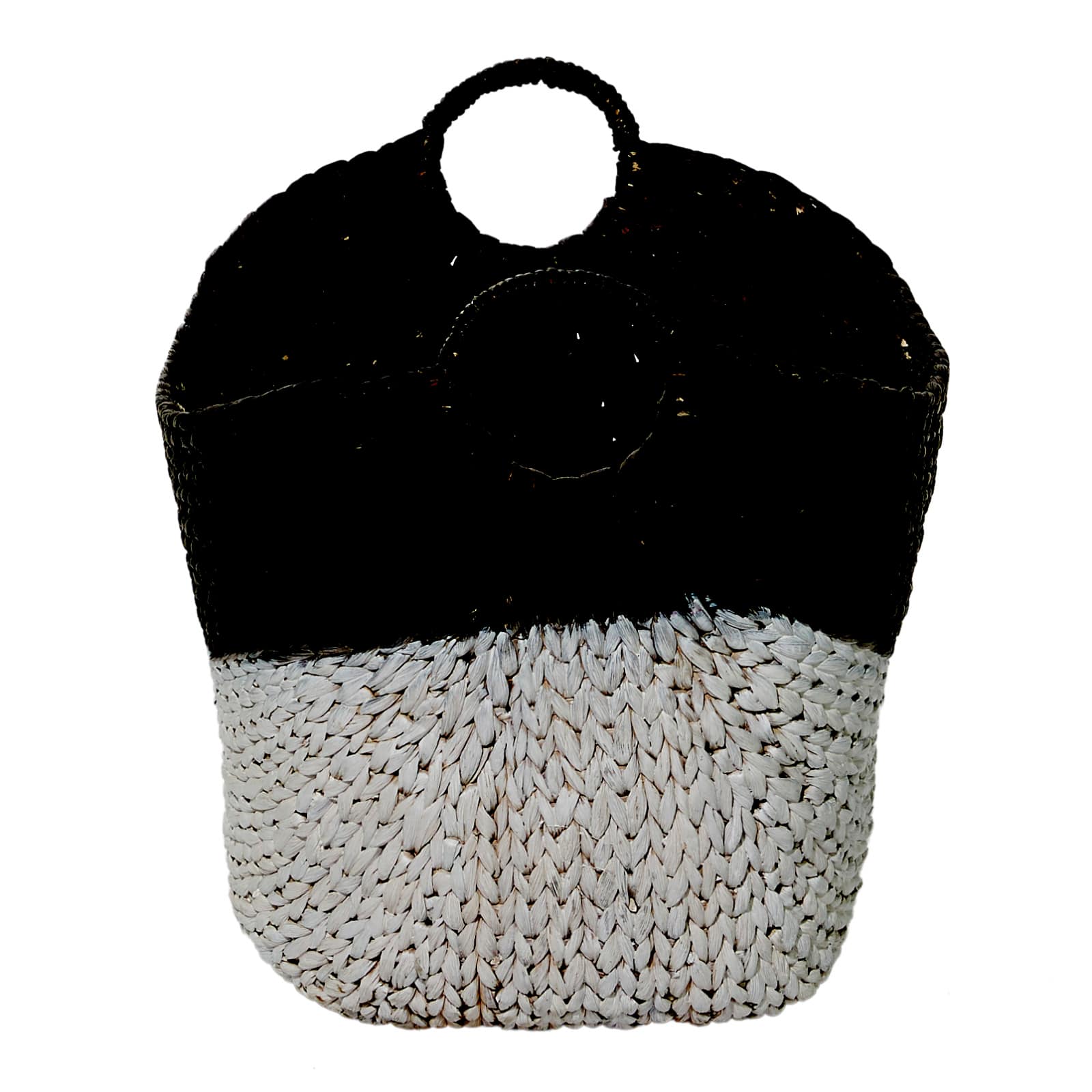 CosmoLiving by Cosmopolitan Black Sea Grass Contemporary Storage Basket