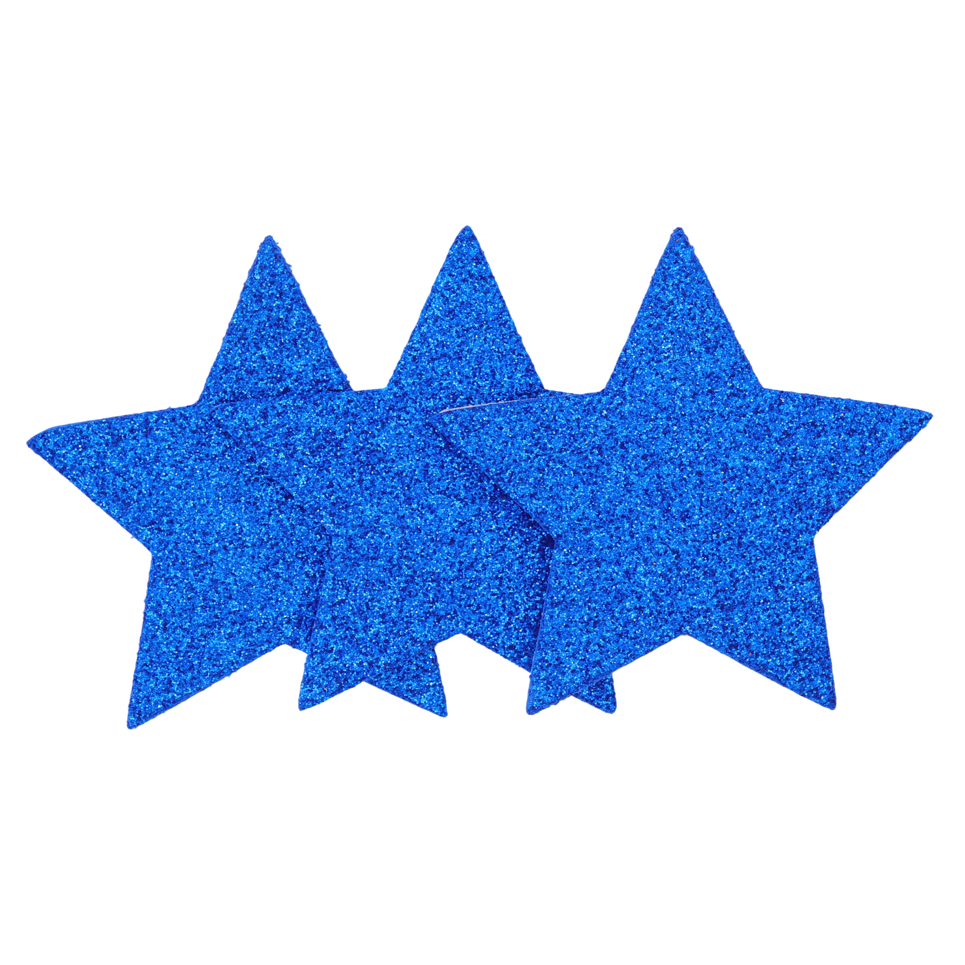 Glitter Star Foam Stickers, 3ct. by Celebrate It&reg; in Blue | 2.5" | Michaels&reg;