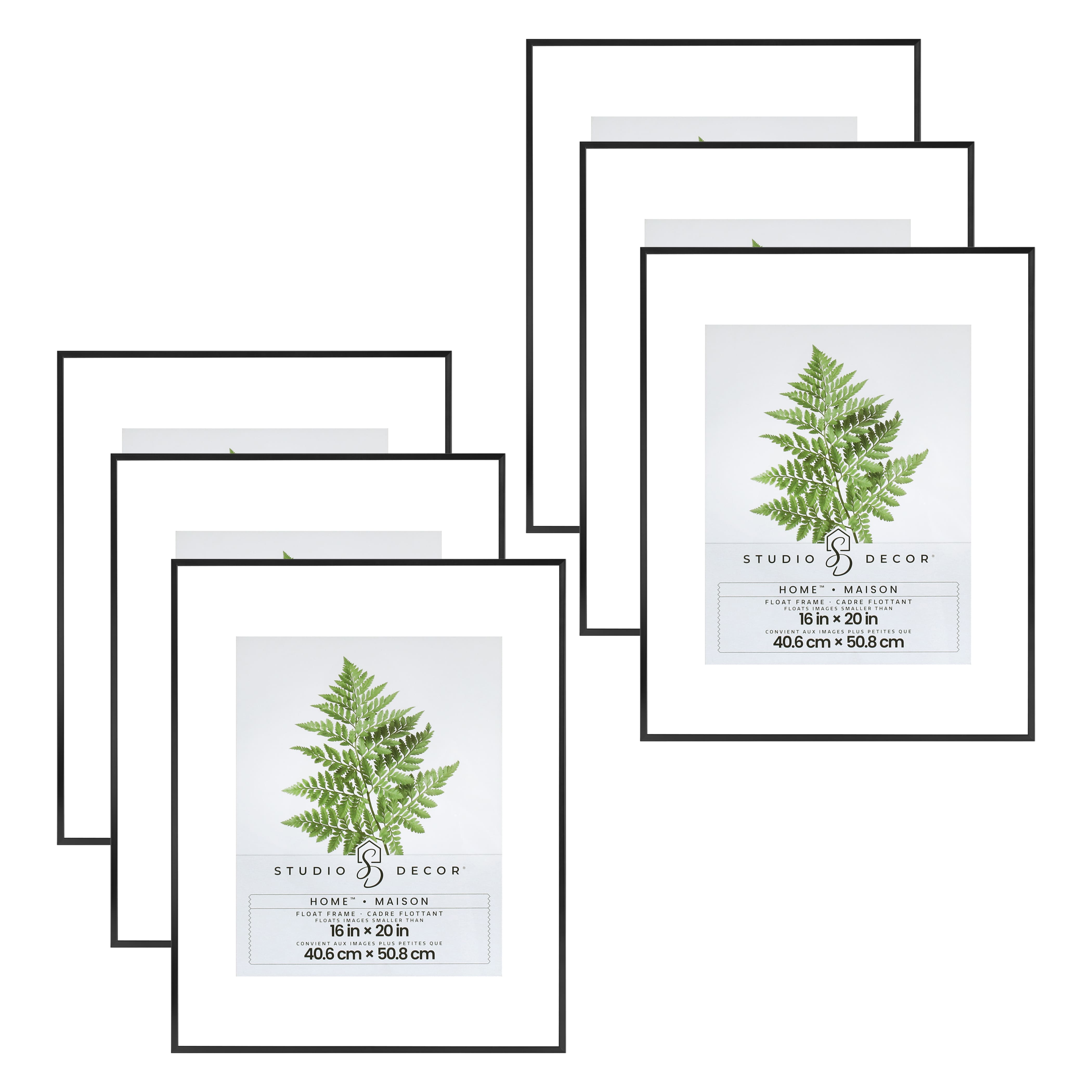 6 Pack: Home™ Black Metal Float Frame by Studio Décor®