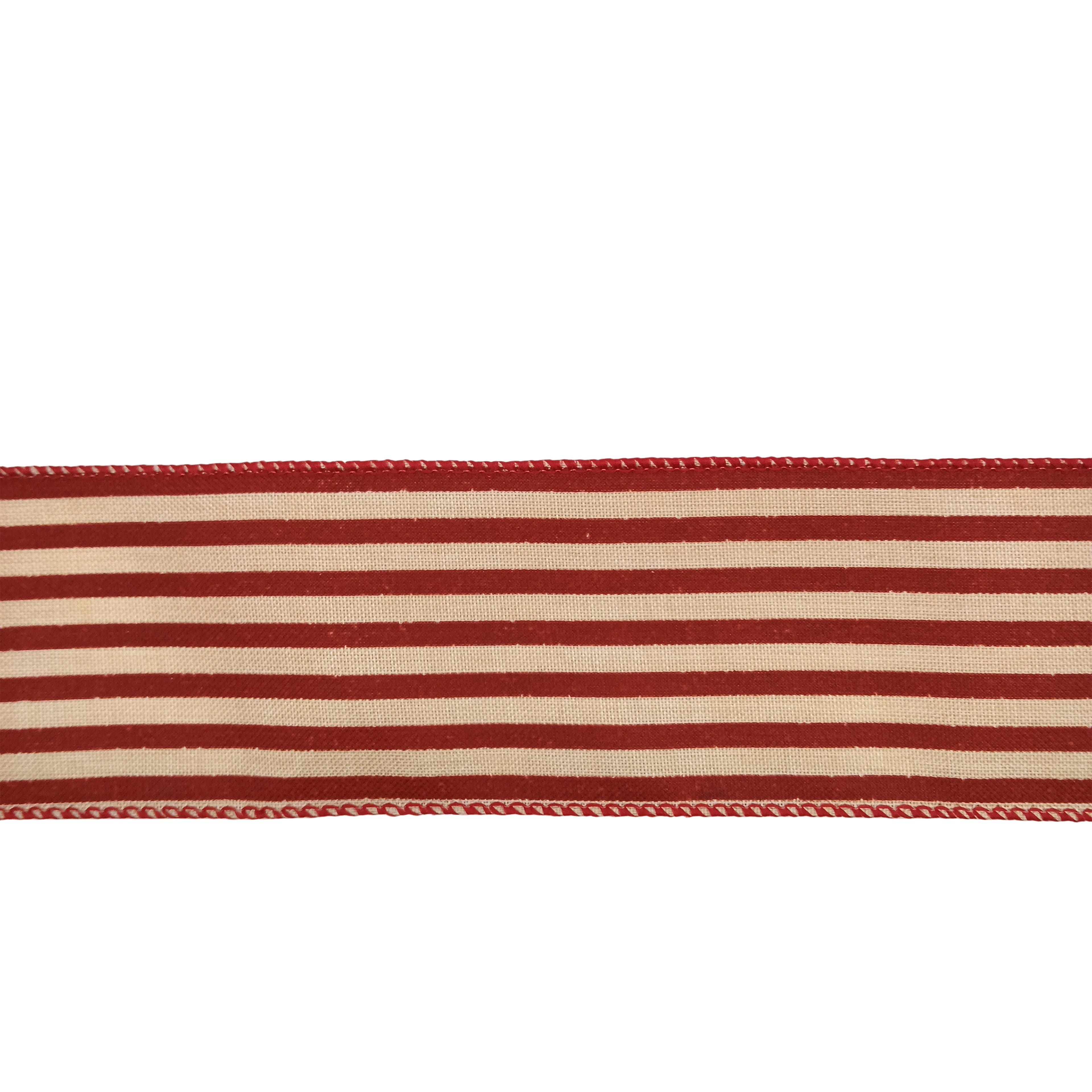20" Red Stripes Tree Topper Bow by Celebrate It®